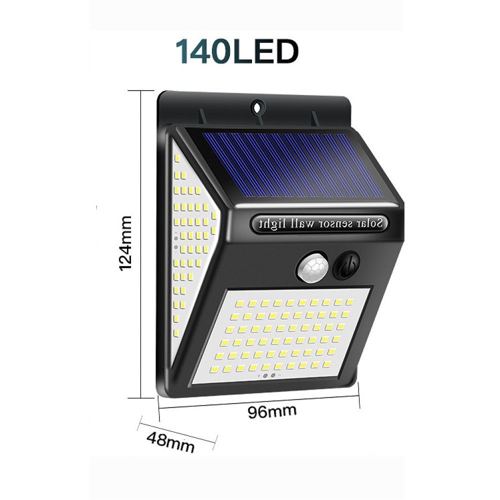GelldG LED Solarleuchte Solarleuchte mit 4 Außen Stück Bewegungsmelder
