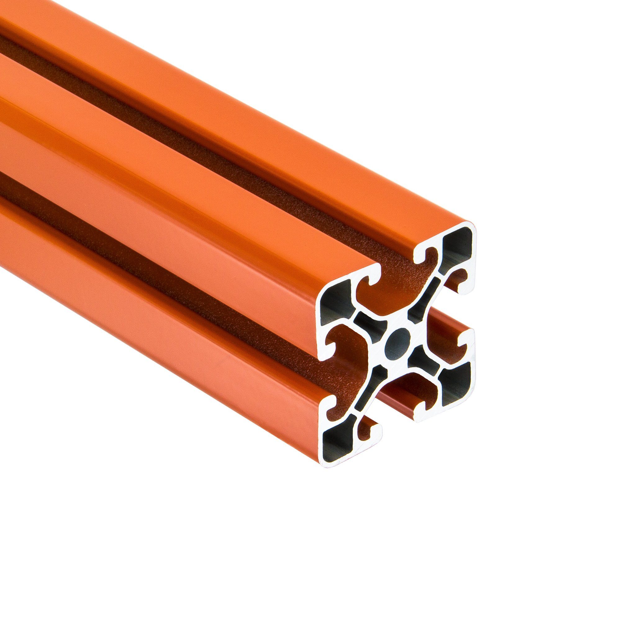 SCHMIDT systemprofile Profil 10x 2m Aluminium Konstruktionsprofil 40x40mm Nut 8 Orange Nutprofil