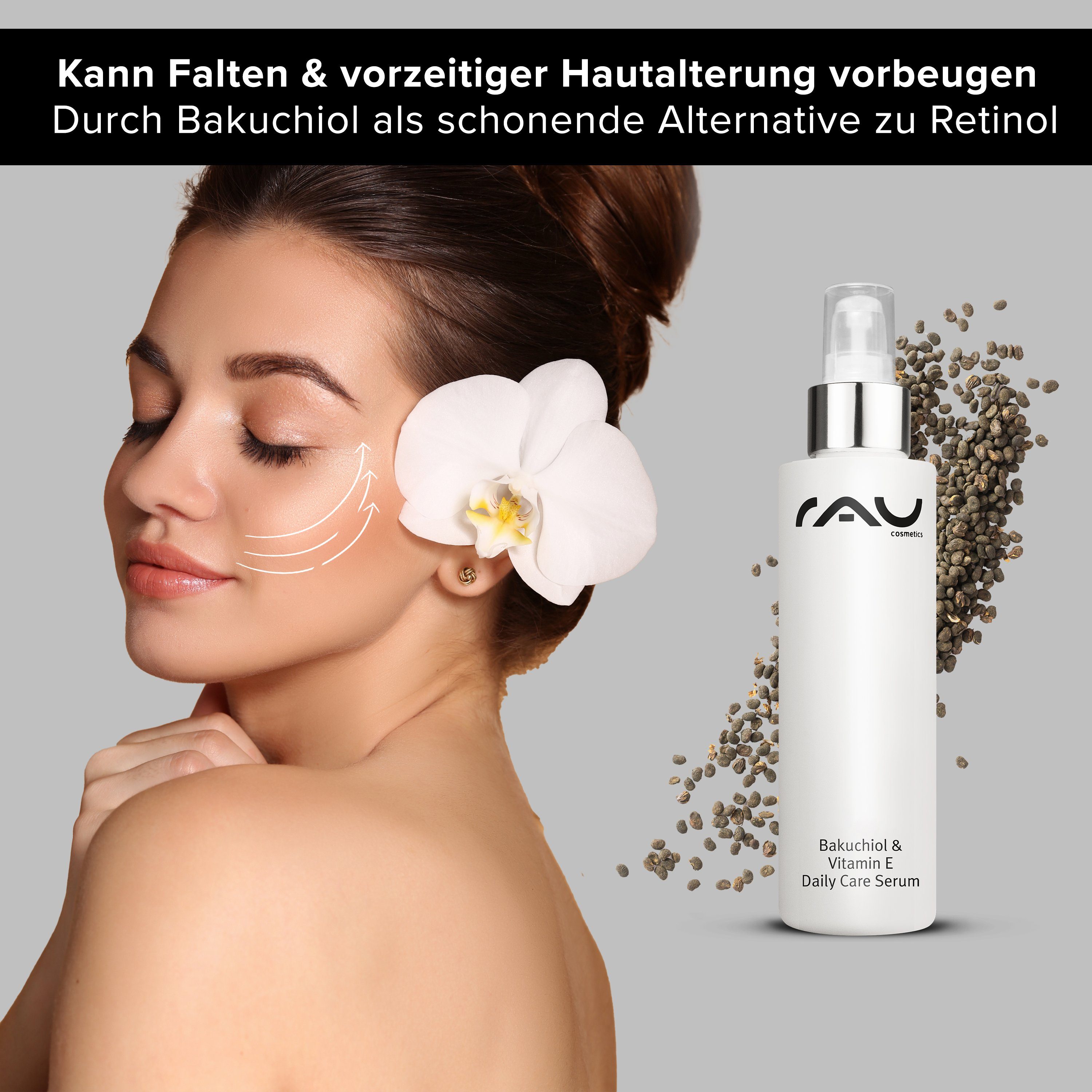 RAU Cosmetics Gesichtsserum RAU Cosmetics Bakuchiol & Vitamin E Daily Care Serum