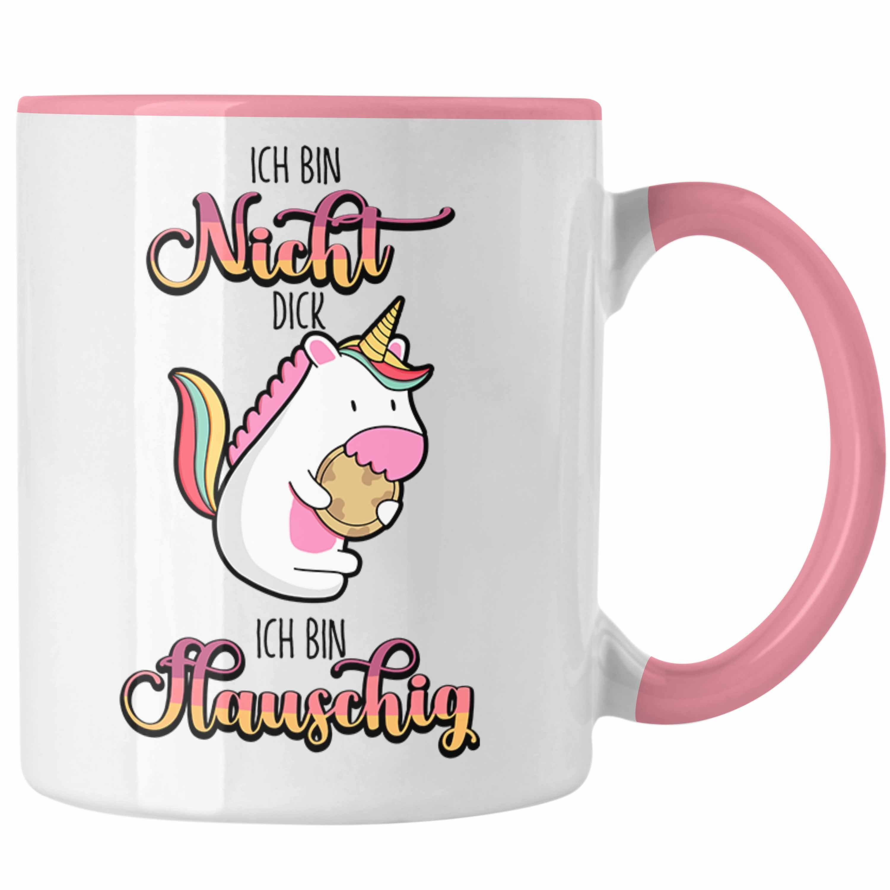 Trendation Tasse Einhorn Tasse Geschenk Ich Bin Nicht Dick Ich Bin Flauschig Geschenkid Rosa