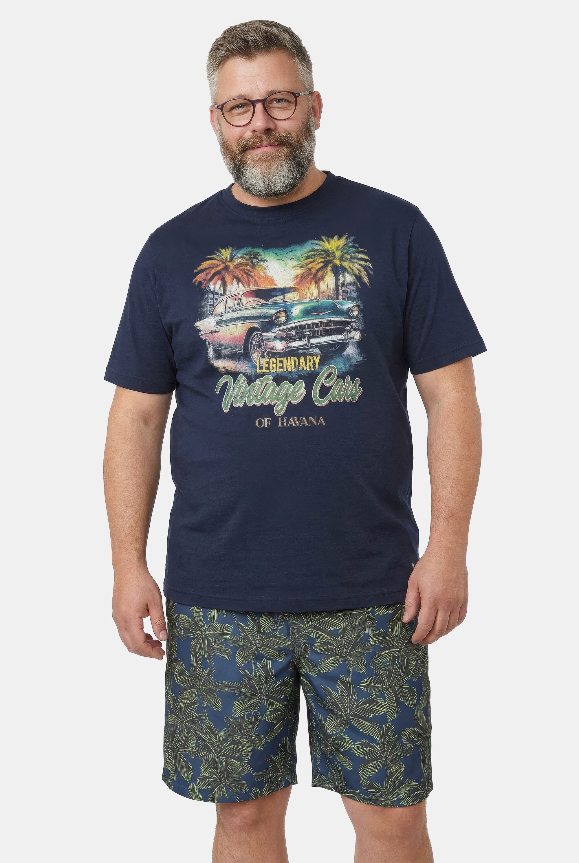 T-Shirt T-Shirt Halbarm Brustprint bis 8 XL