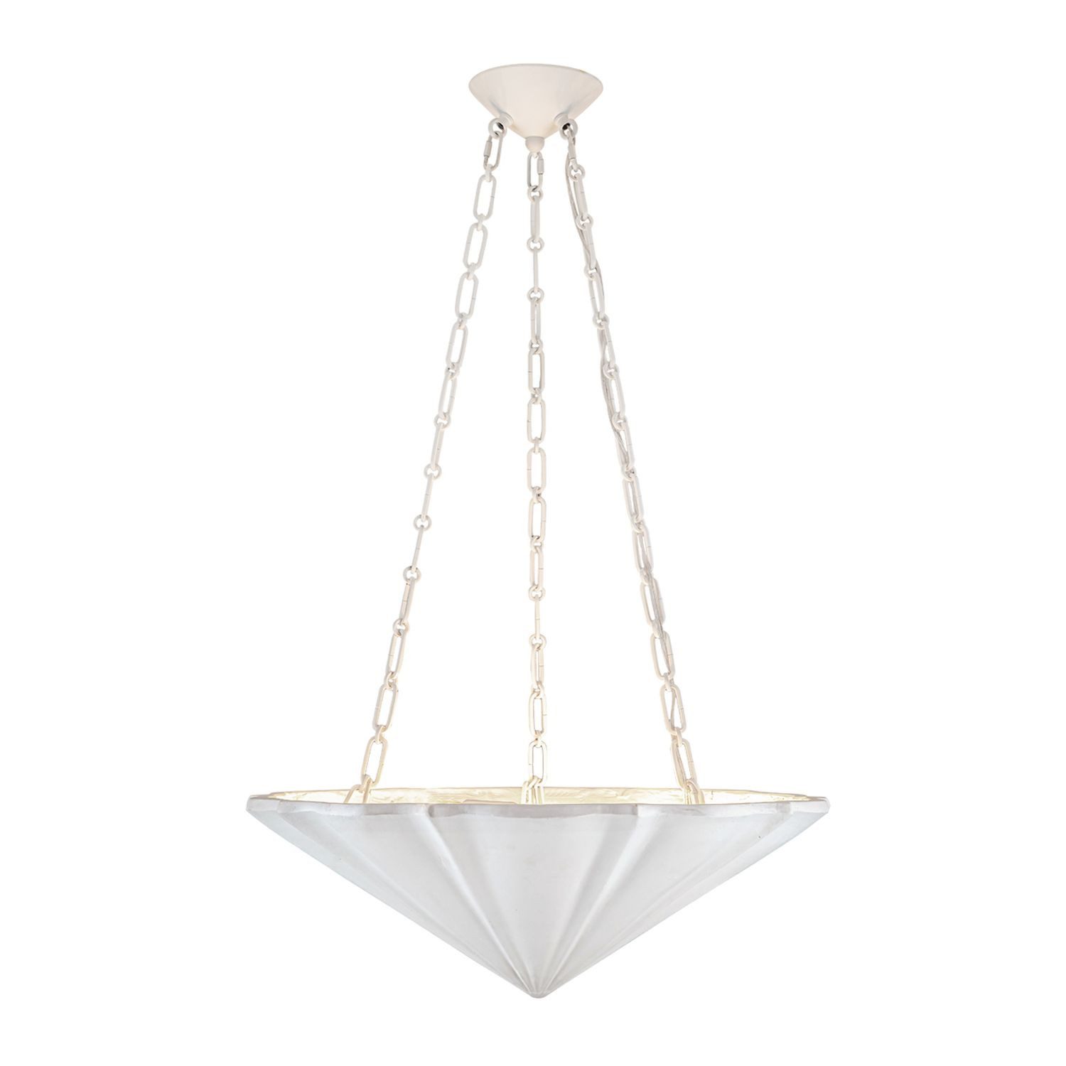 Licht-Erlebnisse Pendelleuchte FENRIC, ohne Leuchtmittel, Weiß Antik Ø 572 cm H: max. 208.6 cm 3-flammig E27 Vintage Design