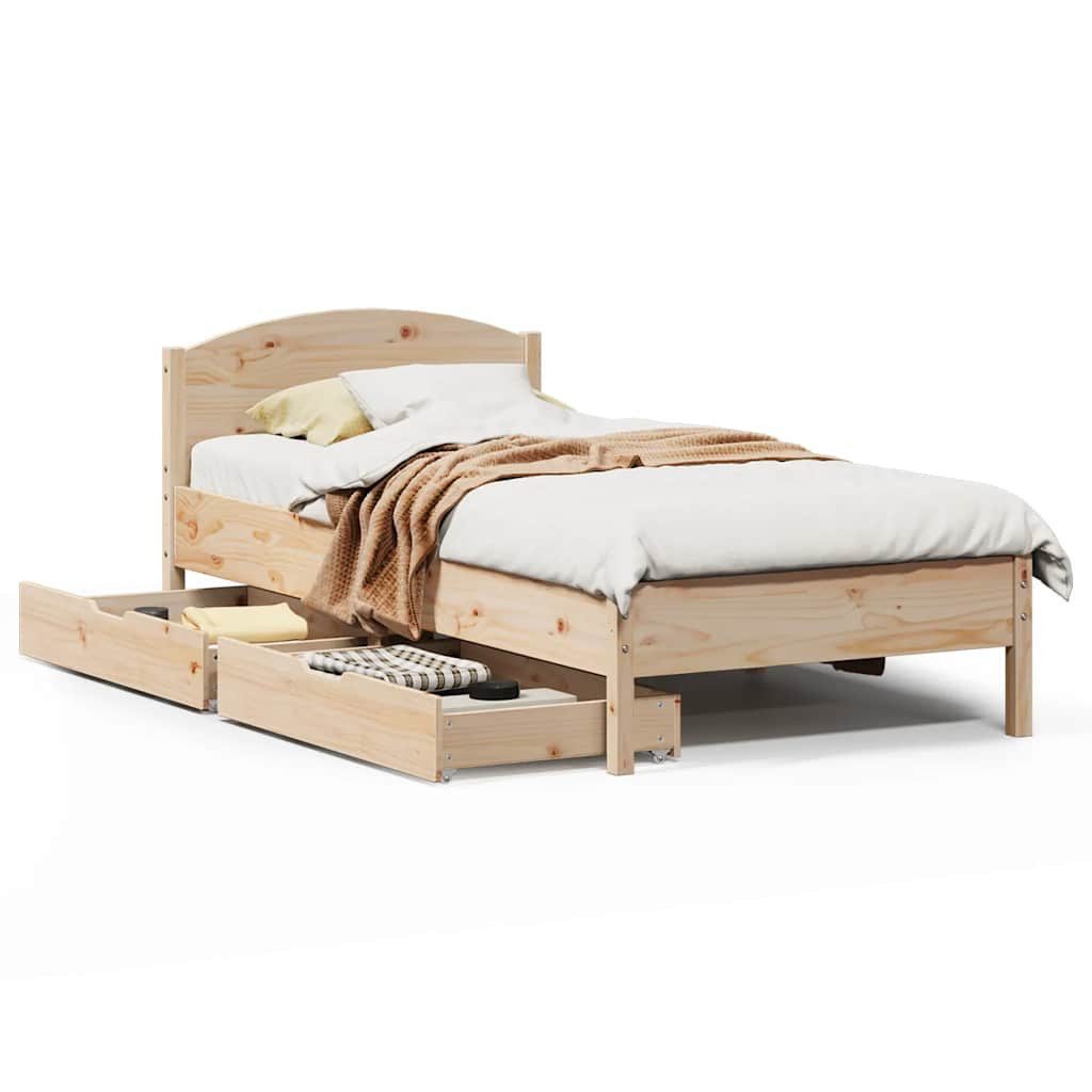 vidaXL Bett Massivholzbett ohne Matratze 90x200 günstig online kaufen