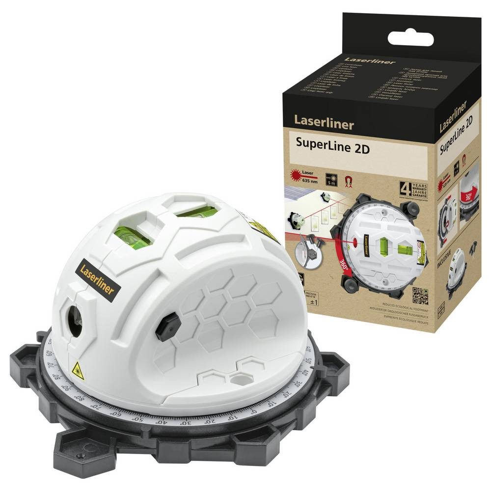 LASERLINER Wasserwaage SuperLine 2D 081.110E Digitale Wasserwaage