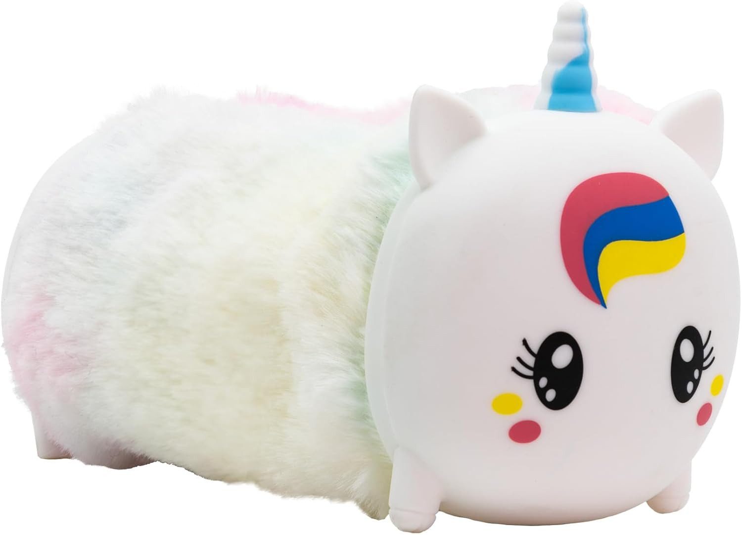 Idena Bleistift Idena Schlamper „Einhorn“ Fluffy – Stiftetui Polyester, weiß