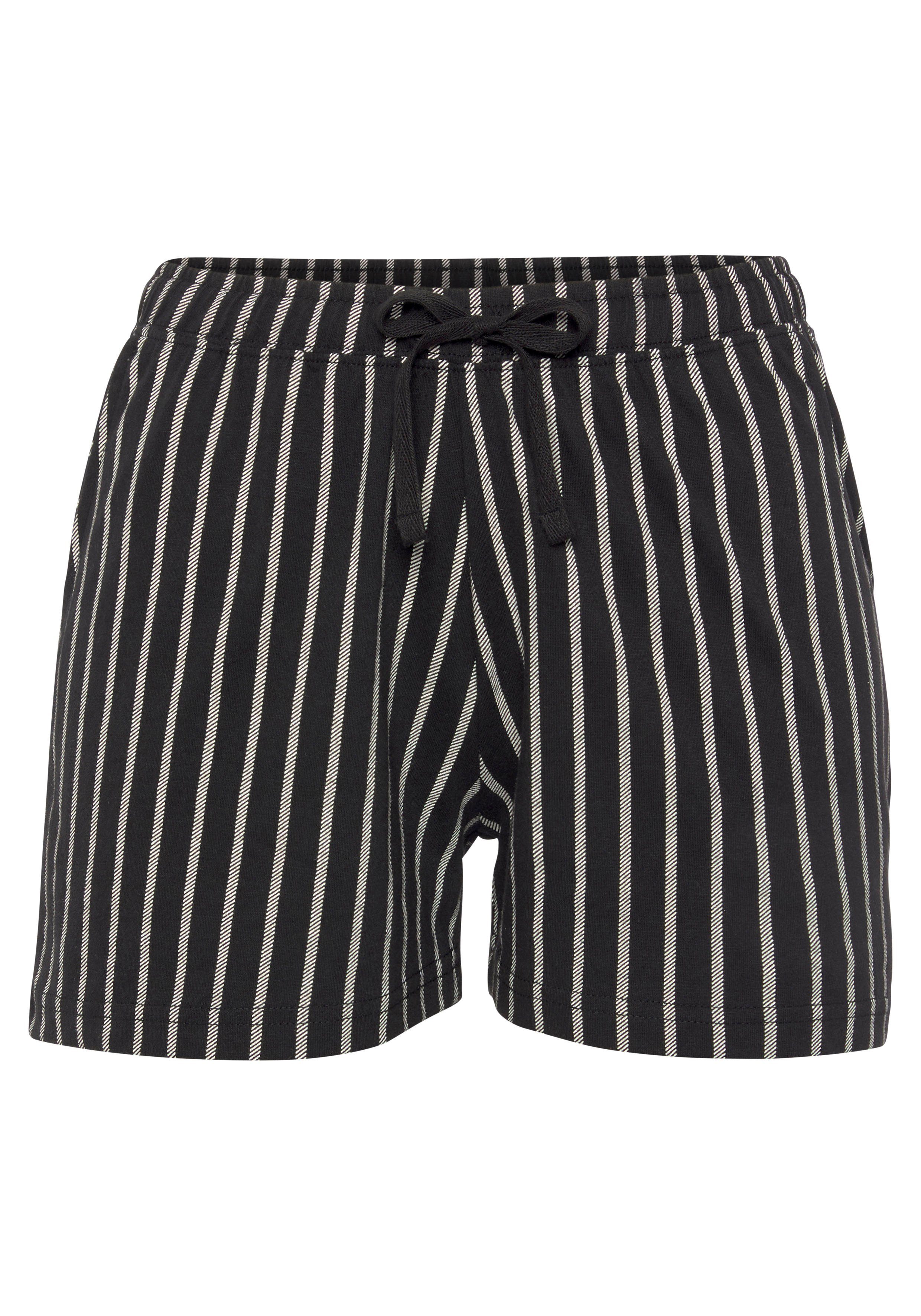 Vivance Dreams by Lascana Pyjamashorts mit Schwarz-Weiß-Druck – Bild 2 von 5