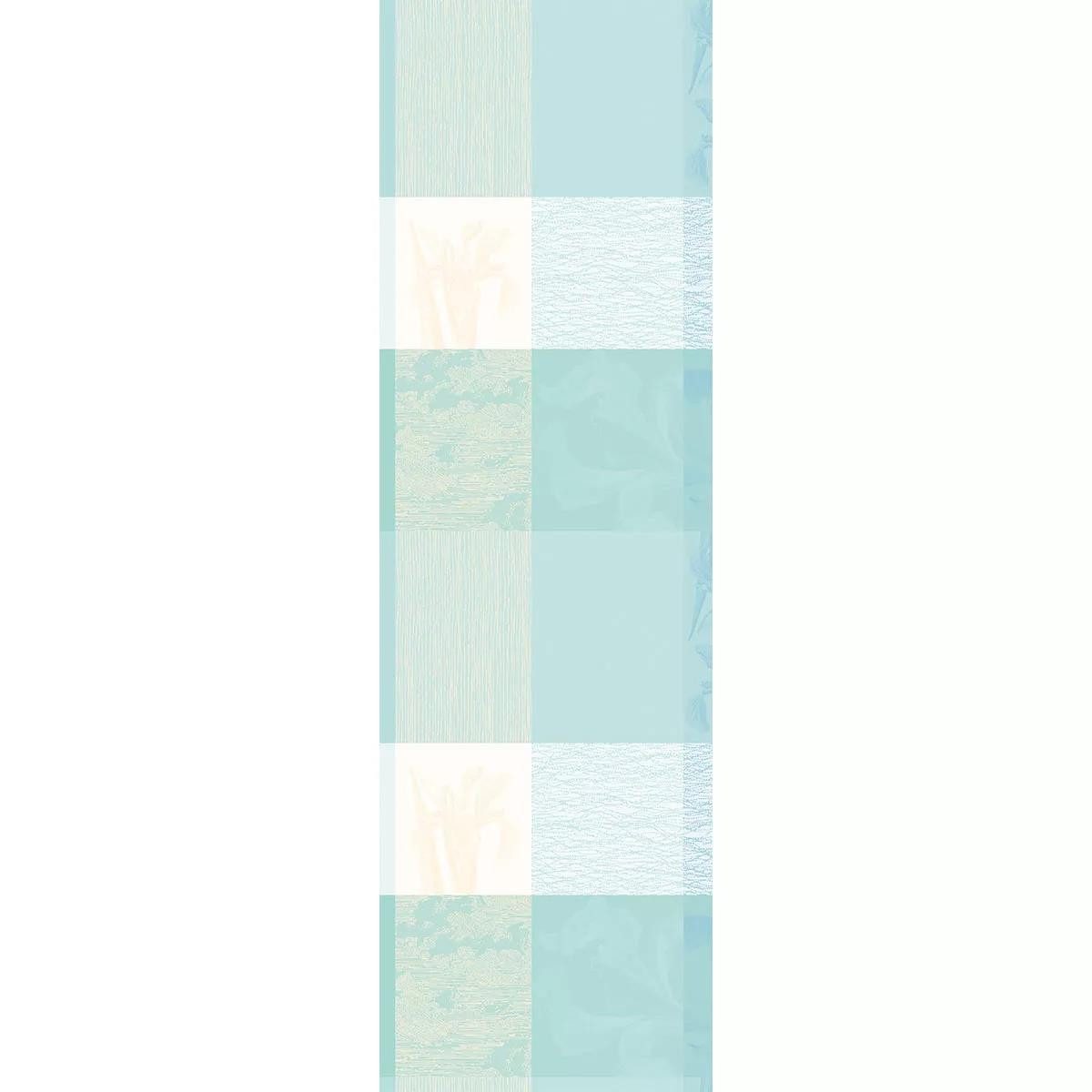 Garnier Thiebaut Tischläufer Tischläufer Mille Iris D'Eau Aqua 55x180 cm, jacquard-gewebt