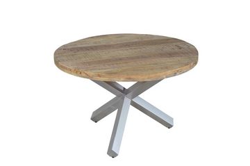 SAM® Esstisch Runi (1-St., Tisch mit Gestell), Mangoholz im Used-Look, runde Tischplatte (50mm), Stern-Gestell