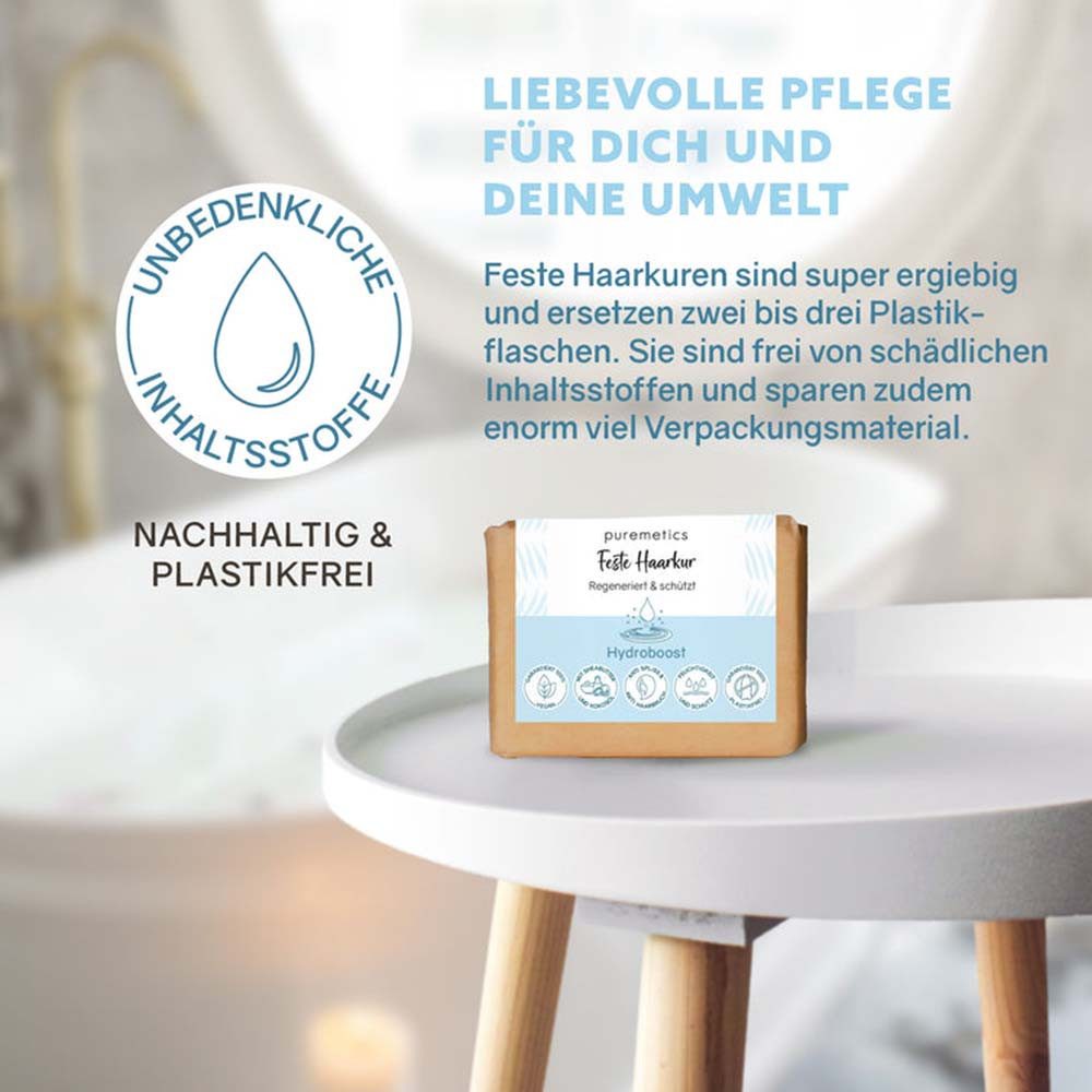 puremetics Haarseife Feste Haarkur - Hydroboost 75g