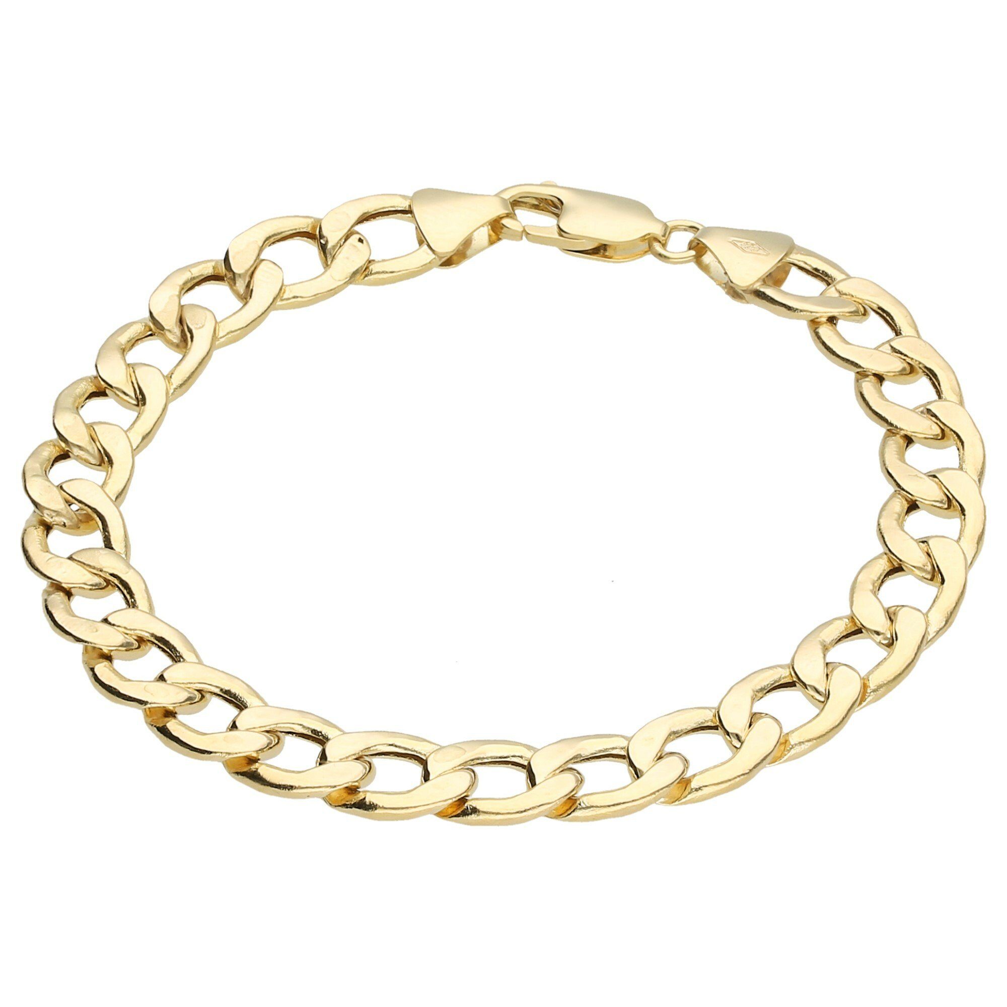 Gold Merano glanz, 585 Luigi Panzerarmband