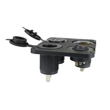 GelldG Zigarettenanzünder-Verteiler Dual USB Ladegerät Schalter Panel 4 in 1 Adapter 12V Steckdose