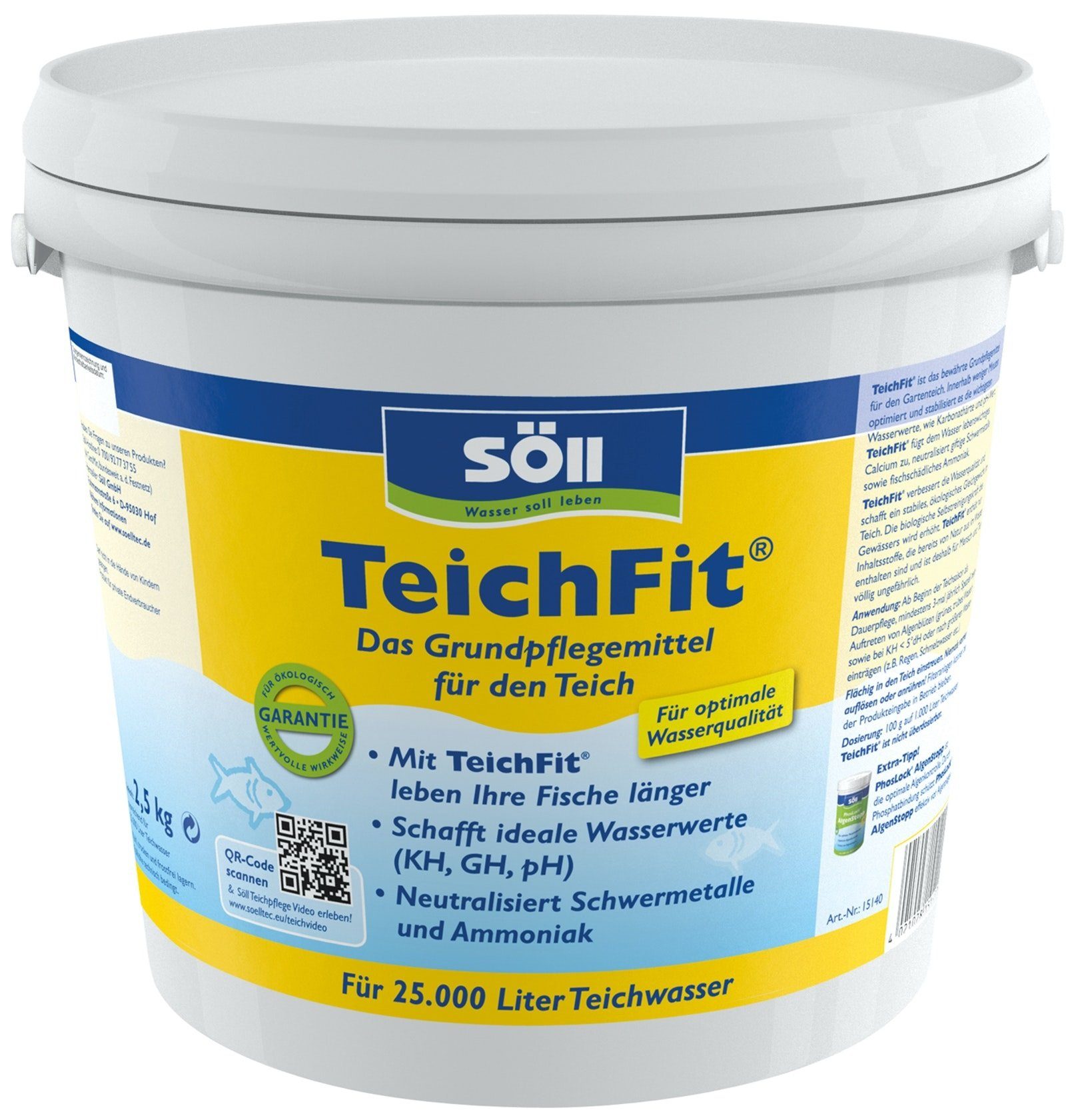 SÖLL Gartenpflege-Set Söll Teichpflege 2,5 Kg TeichFit Wasserstabilisierer für 25 Qbm
