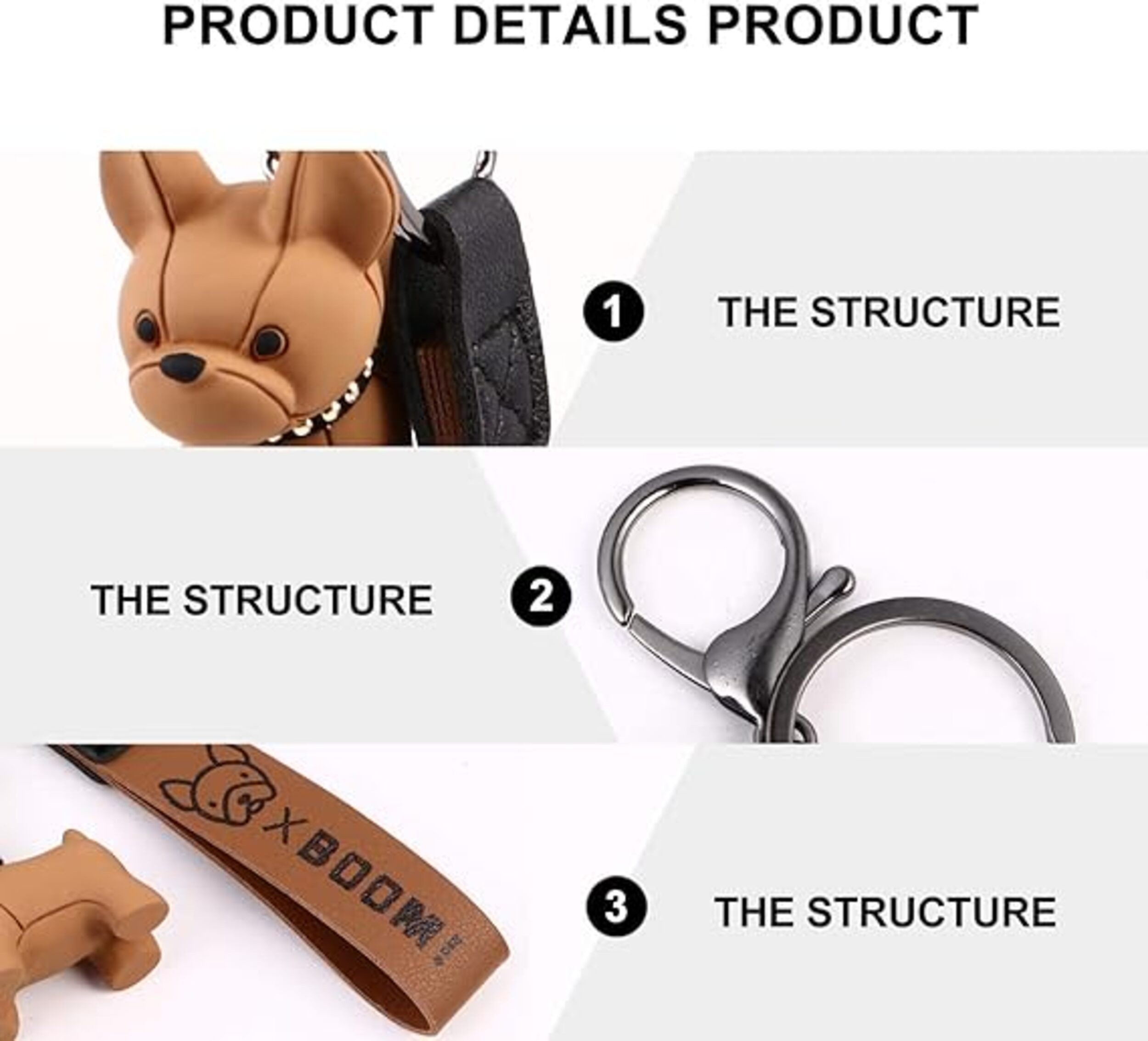 Stelby Schlüsselanhänger Französische Bulldogge Schlüsselanhänger für Hunde günstig online kaufen