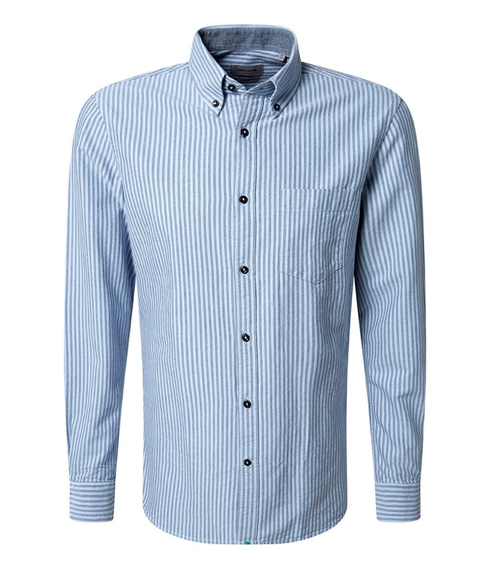 Pierre Cardin Langarmhemd mit feiner Streifenstruktur günstig online kaufen