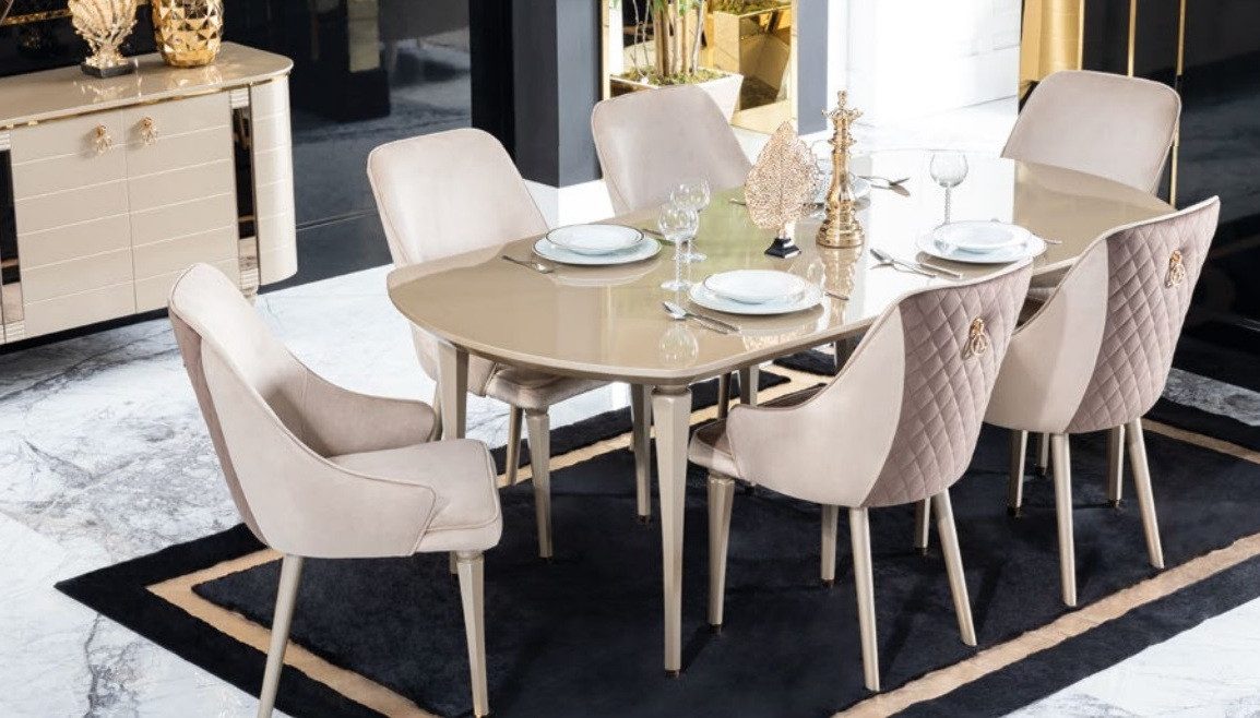 Xlmoebel Esstisch Luxus Esstisch aus massivem Holz mit eleganter Formgebung (Esstisch, 1-St., Esstisch), Hergestellt in Europa