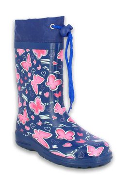 Beck Gummisitefel Blue Summer Gummistiefel (wasserdichter, schmaler Stiefel, für trockene Füße bei Regen und Matschwetter) herausnehmbare Einlegesohle, weicher flexibler Naturkautschuk