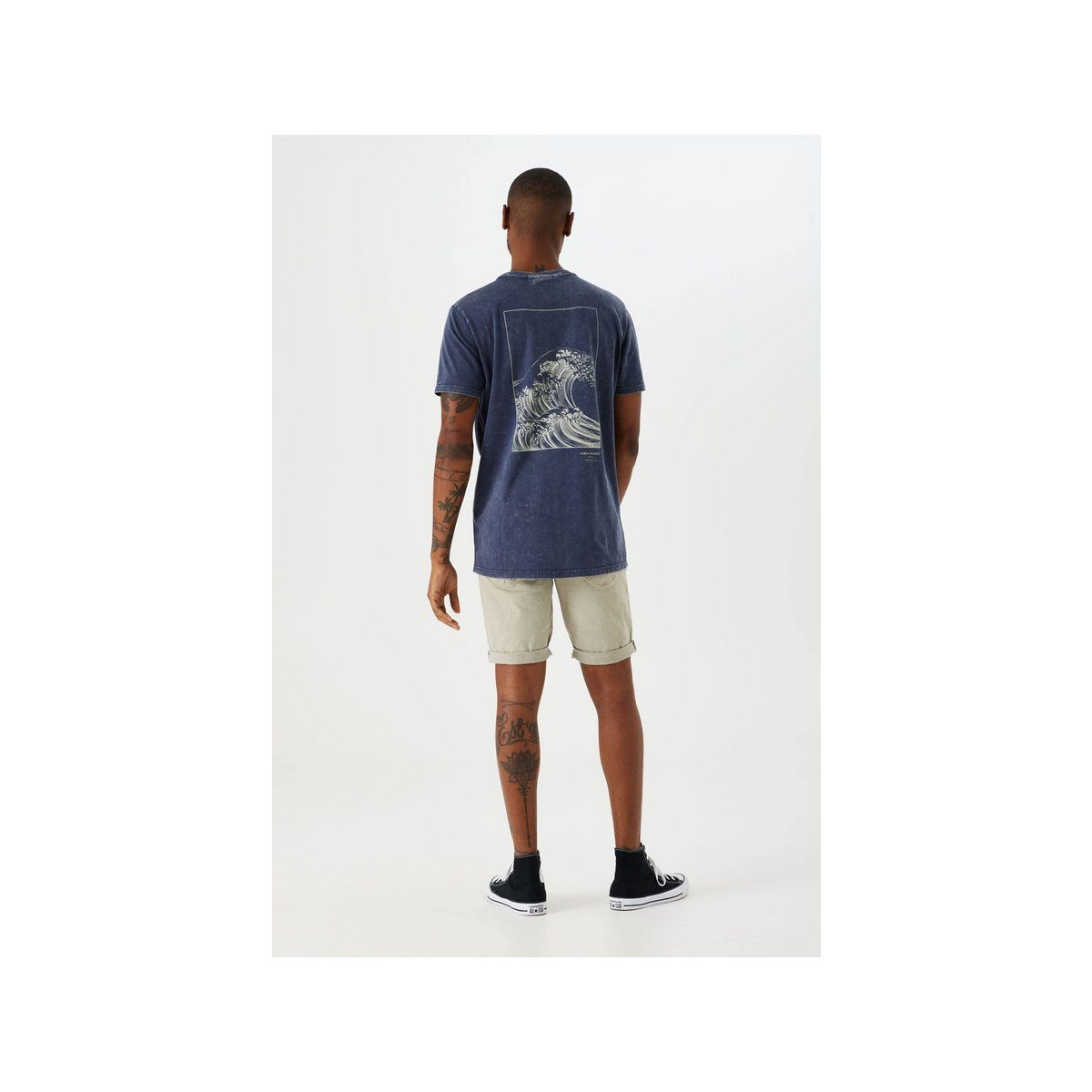 Rundhalsshirt (1-tlg) marineblau Garcia