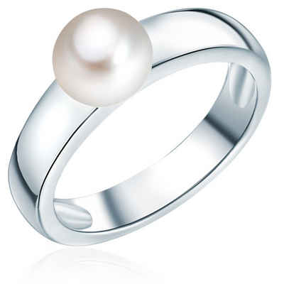 Valero Pearls Perlenring silber, aus Süßwasser-Zuchtperlen