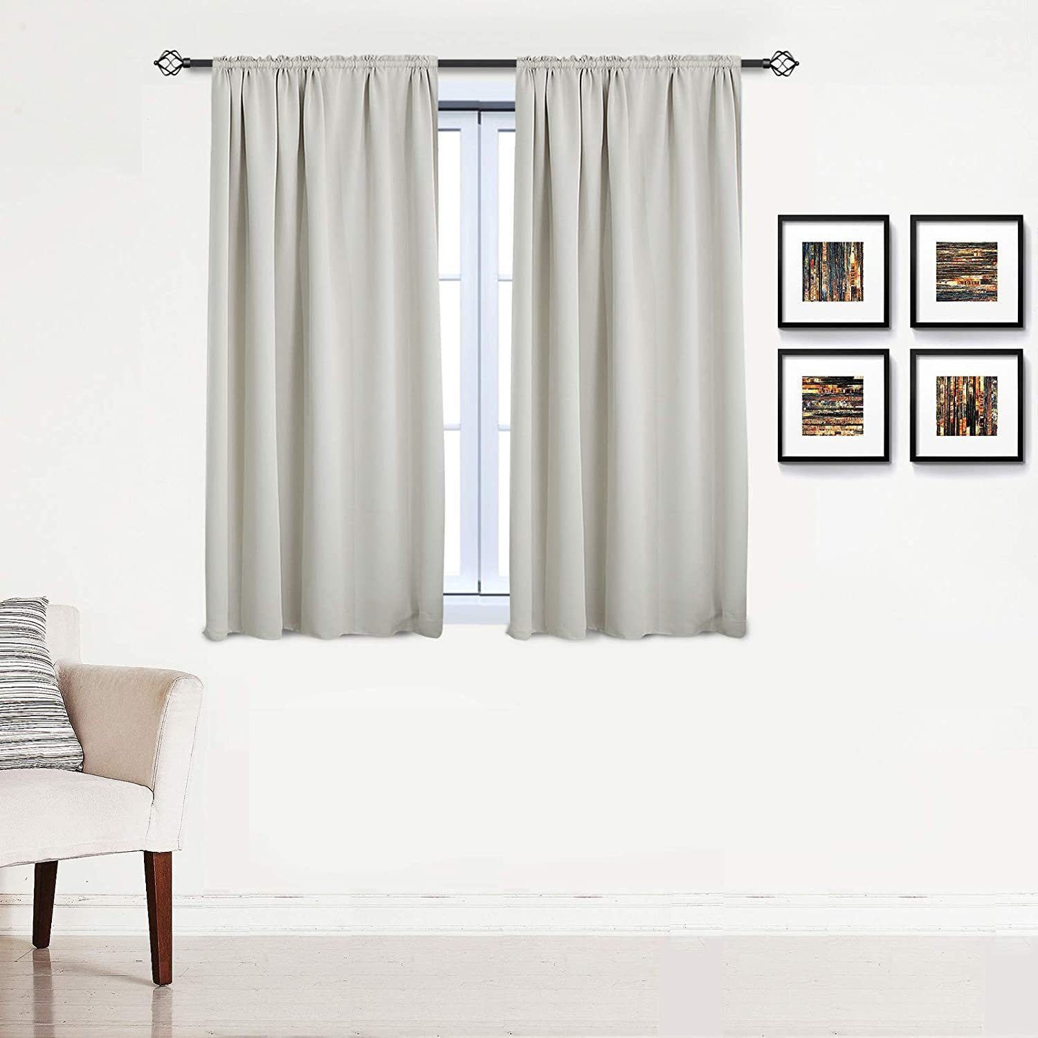 Woltu Gardine (2 St), Kräuselband für Schiene, Thermo-/Verdunklungsvorhang günstig online kaufen