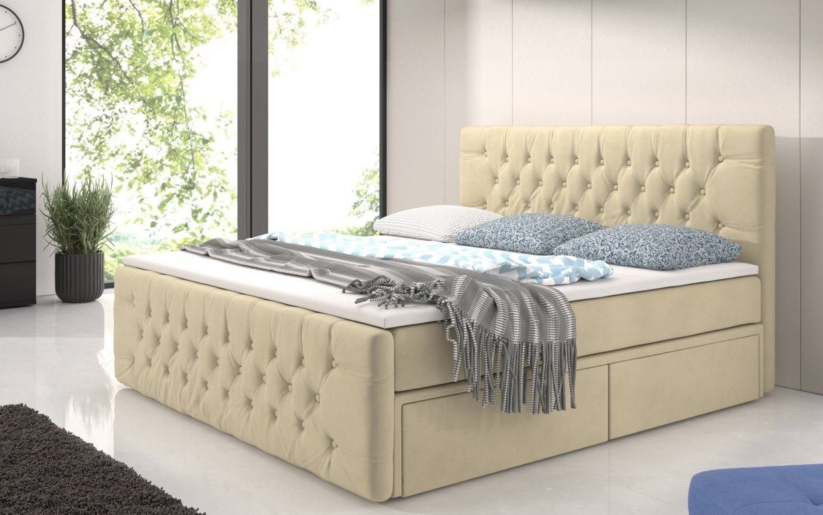 Luxusbetten24 Boxspringbett Bellissimo, mit 4 Schubladen günstig online kaufen