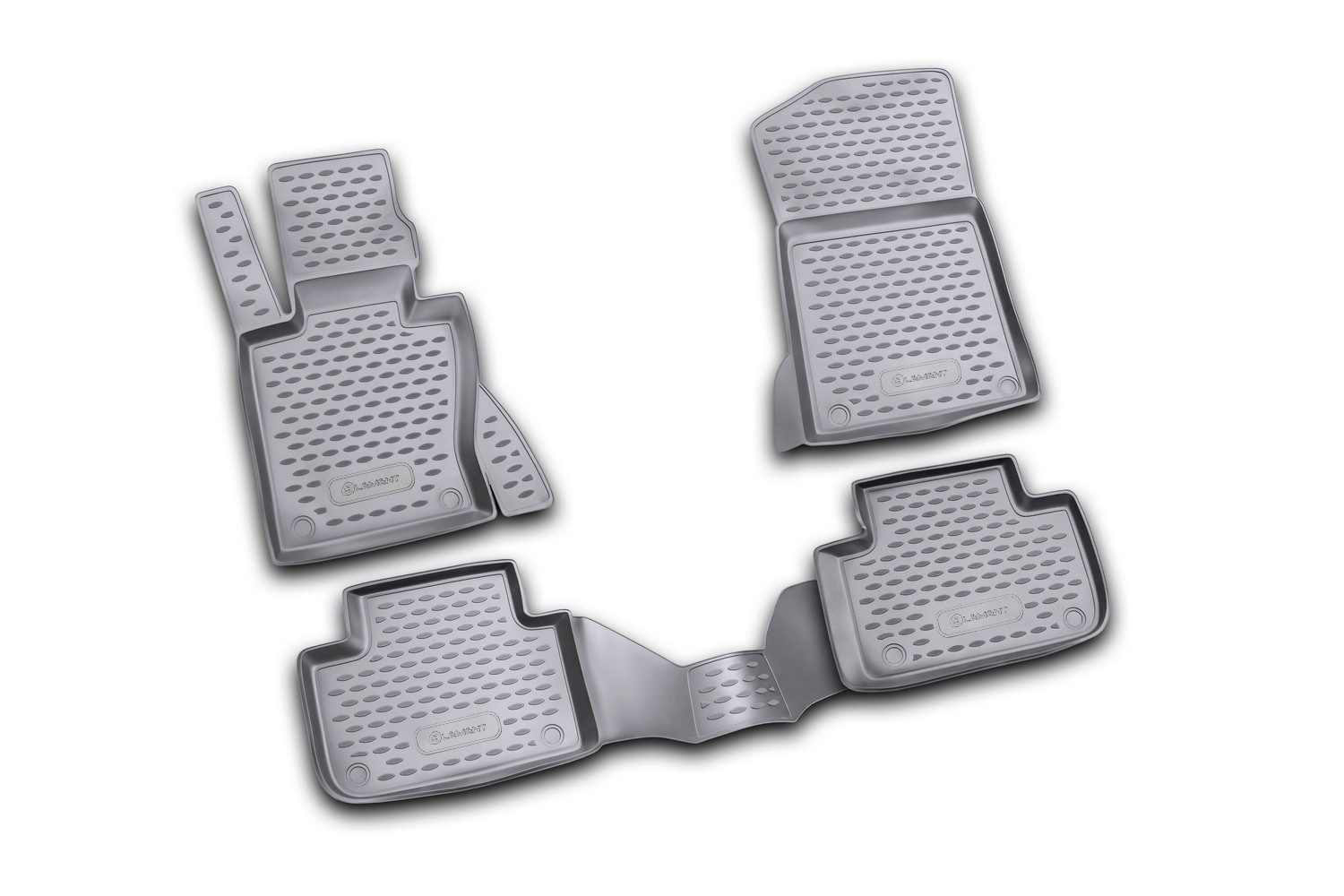 LEMENT Auto-Fußmatten 3D-Gummimatten passend für BMW X3 E83 2004–2010 (4 St), für BMW X3 Pkw, Passgenau