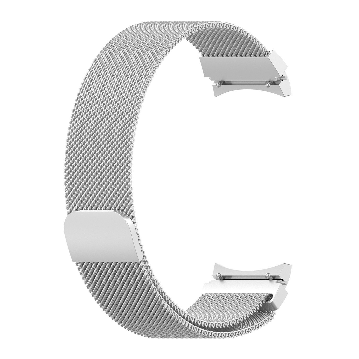 ELEKIN Smartwatch-Armband 20mm Samsung Edelstahl 4 mit Silber kompatibel Watch Strap, Galaxy 40/44mm