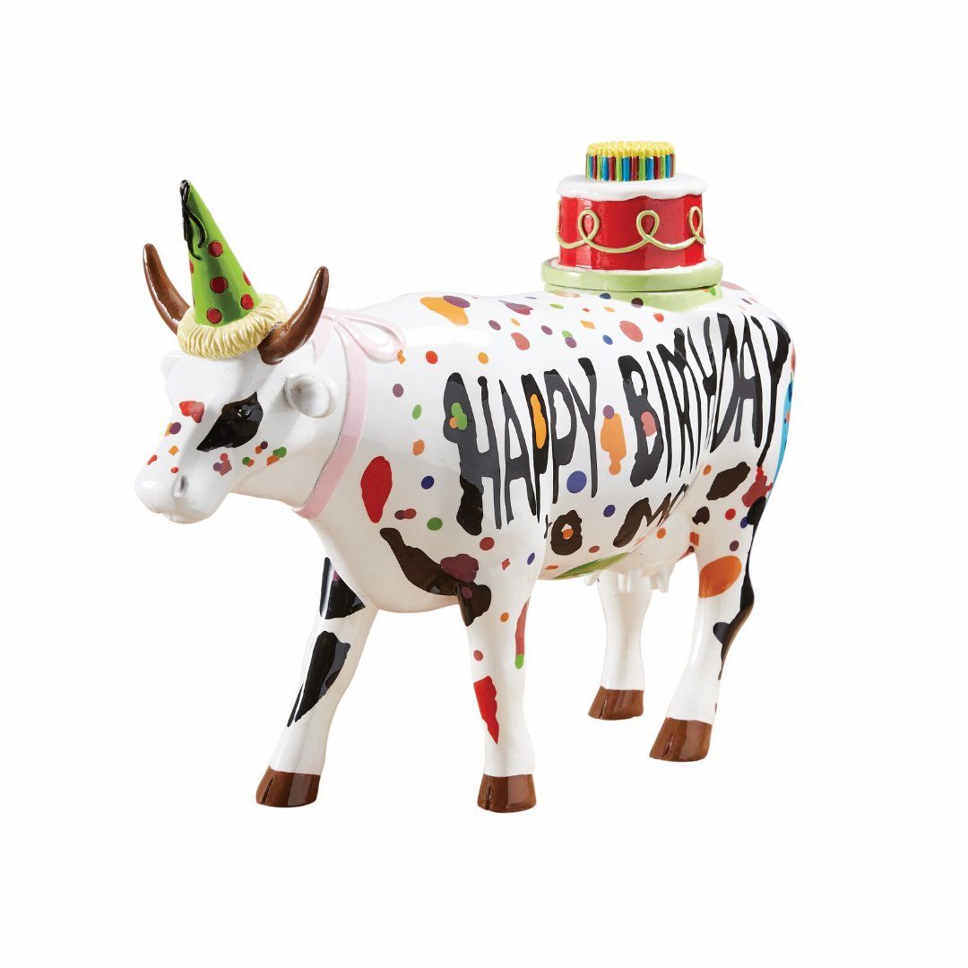 CowParade Tierfigur Happy Birthday - Moo Kuh Large to Cowparade