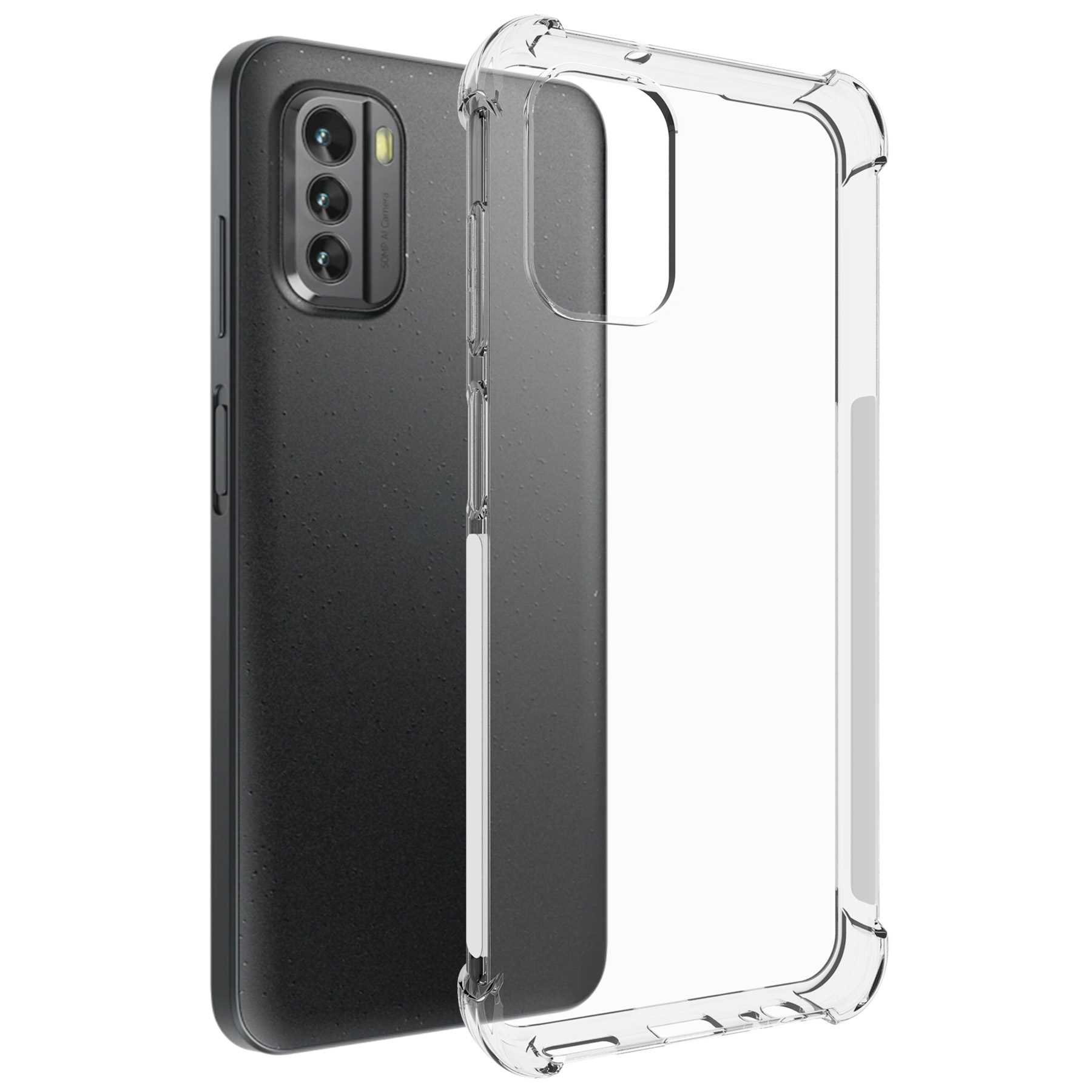 mtb more energy Smartphone-Hülle Clear Armor Case für Nokia G60 5G (6.58), Transparente TPU Schutzhülle Case Backcover mit Anti-Shock Verstärkung