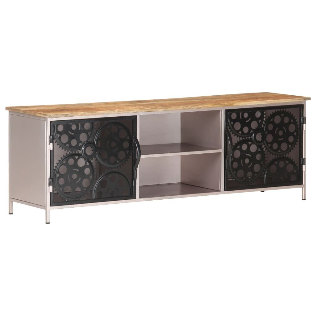 furnicato TV-Schrank 120x30x40 cm Raues Mangoholz