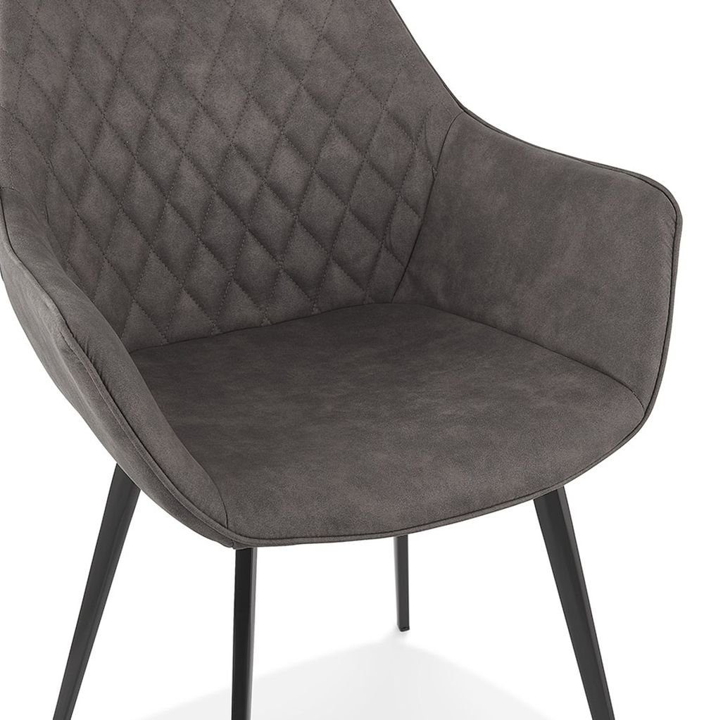 KADIMA DESIGN Textile grey) AARON Dunkles 61 (dark Sessel Esszimmerstuhl Grau