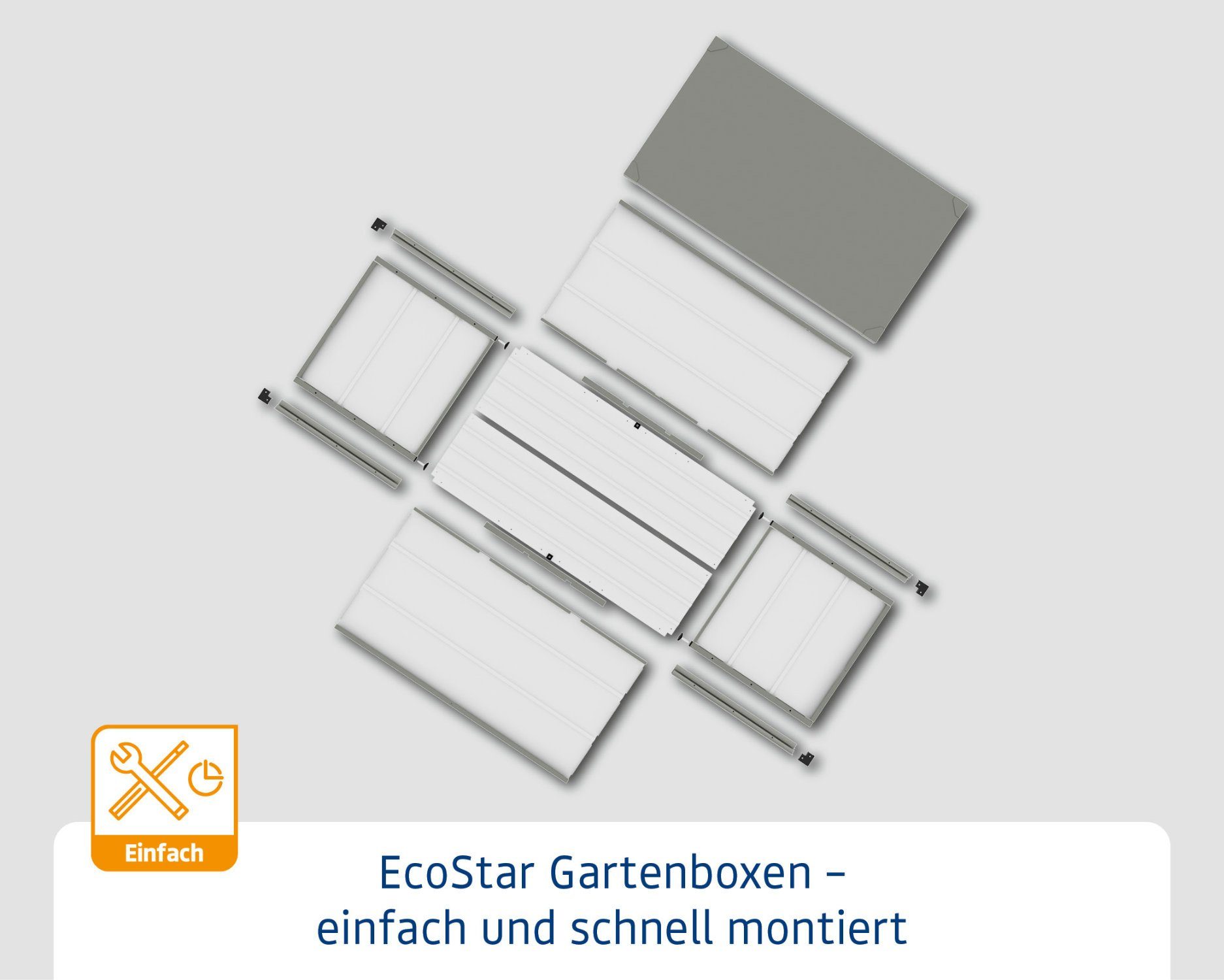 830 Kissenbox, Ecostar Gartenbox / l grau Gerätebox / Hörmann