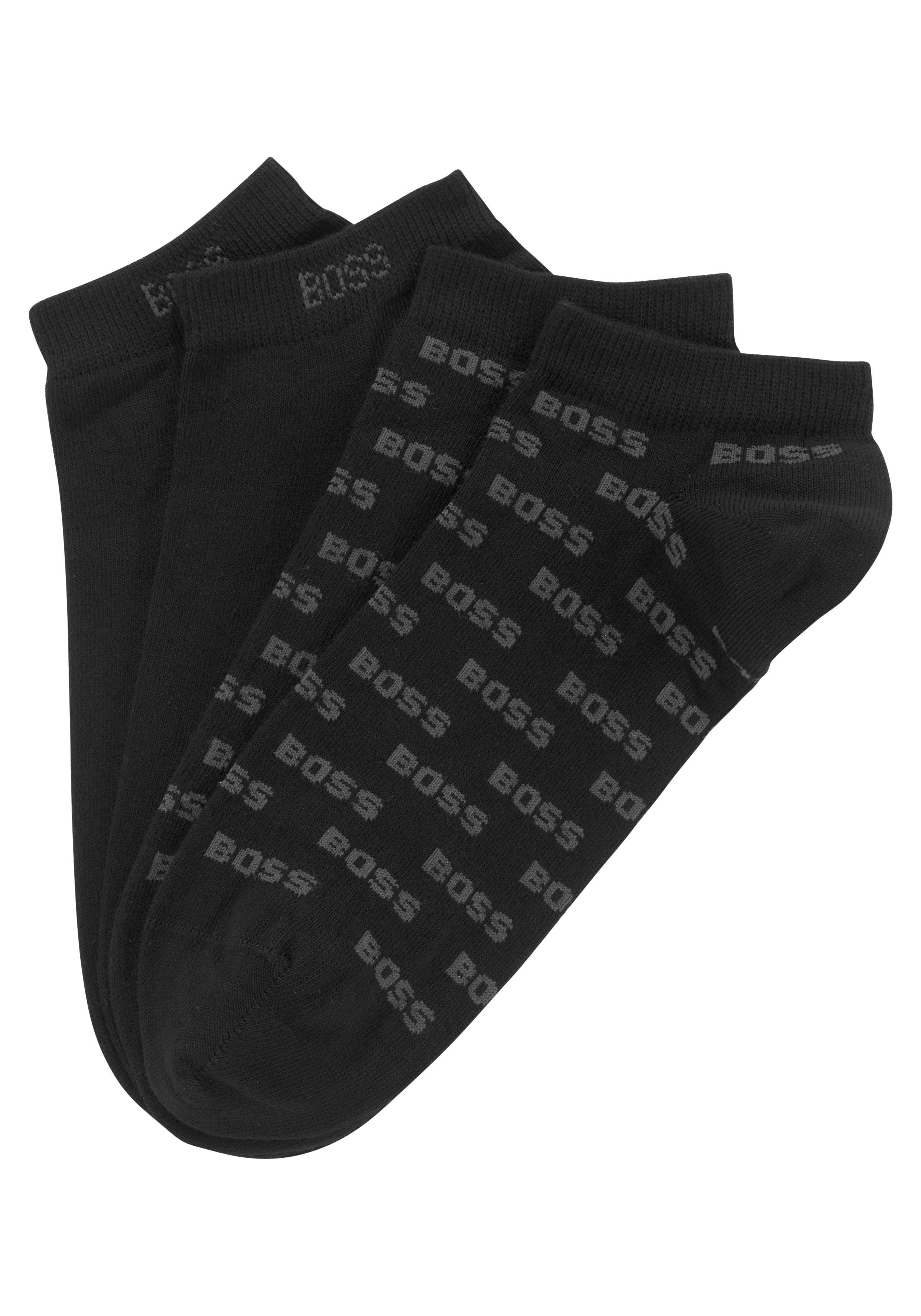 BOSS Socken 2P AS Allover (Set, Logodetails mit CC black 2-Paar)