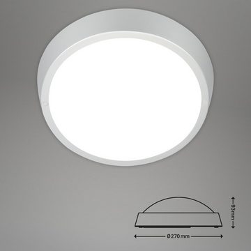 Briloner Leuchten LED Außen-Wandleuchte 3018-014, LED fest verbaut, Neutralweiß, Außenleuchte Außenwandleuchte IP44 24W Ø27cm