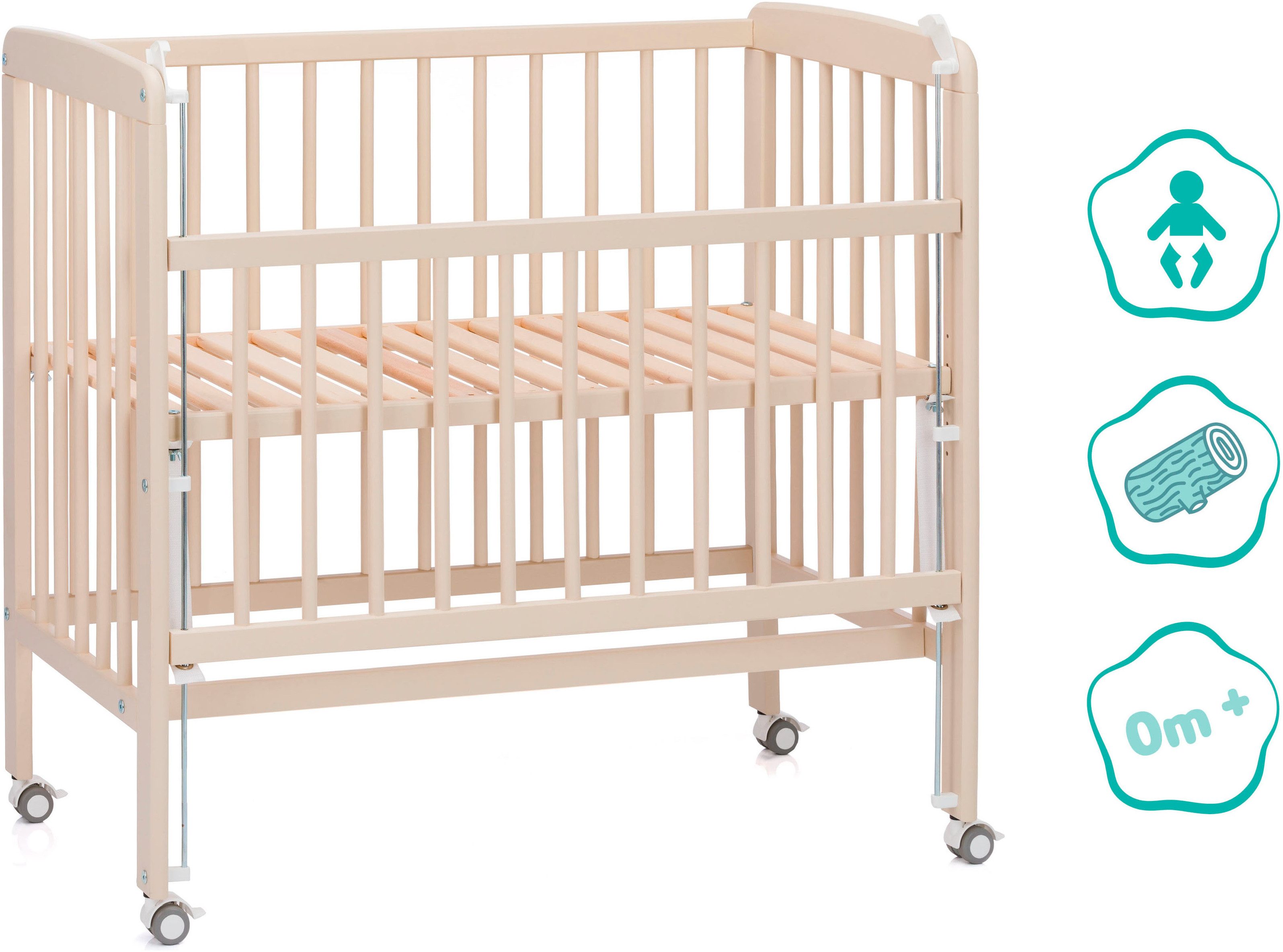 Fillikid Beistellbett Nino, inkl. Matratze; Made in Europe