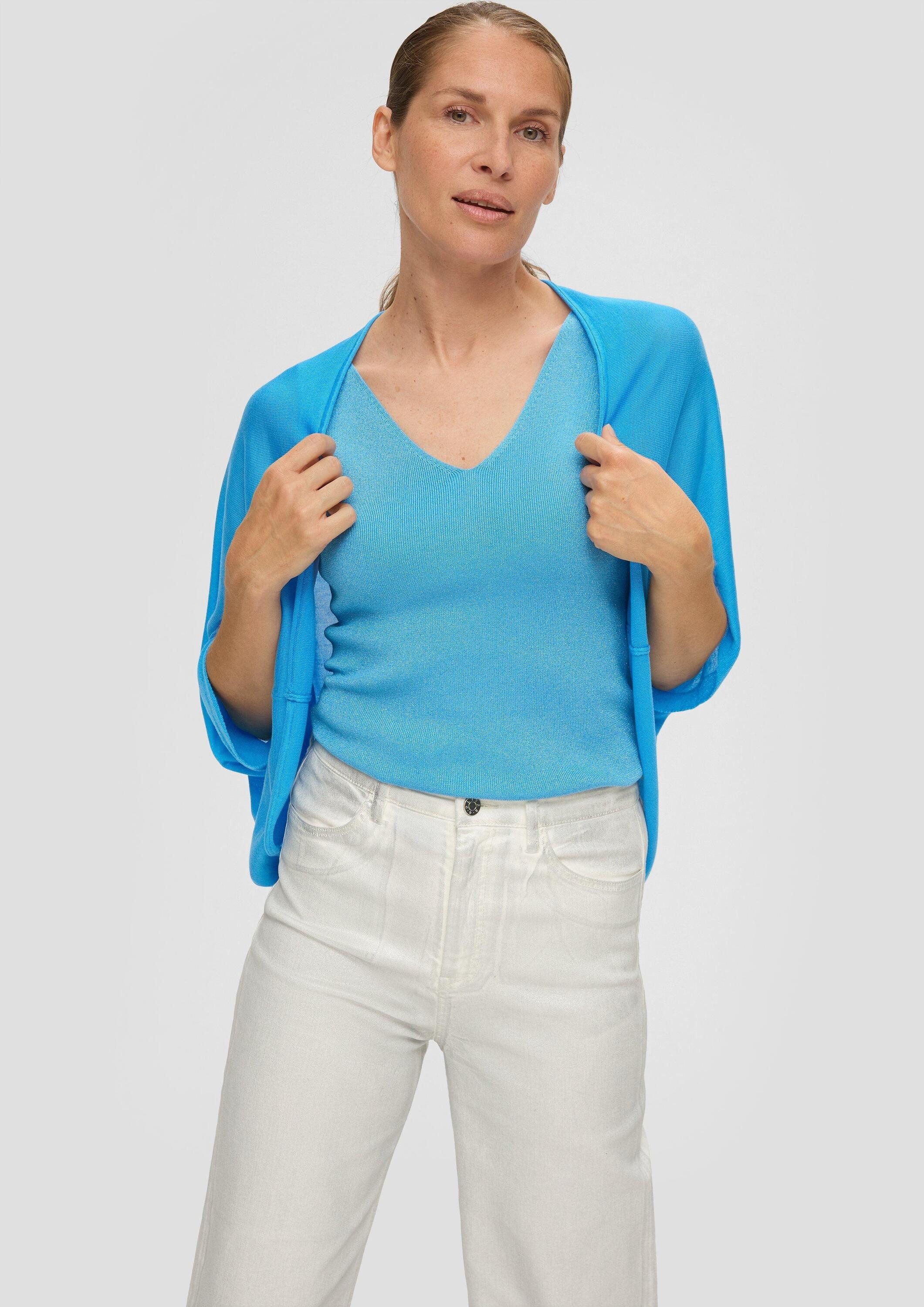 s.Oliver Poncho Tuch Weicher Strickponcho aus Lyocell