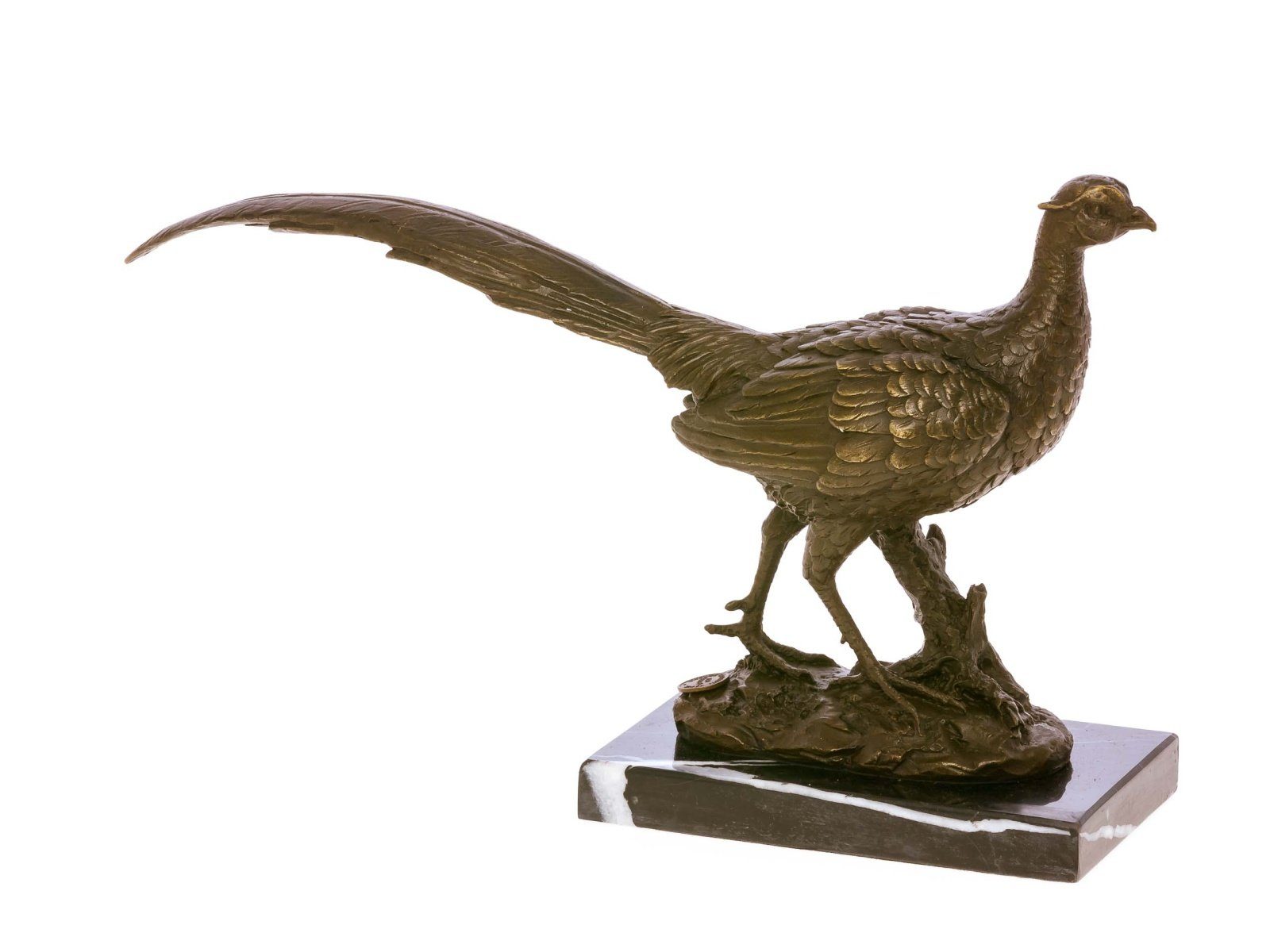 Bronzefigur Aubaho Bronze Bronzeskulptur Rebhuhn Fasan Skulptur Figur Skulptur Antik-S