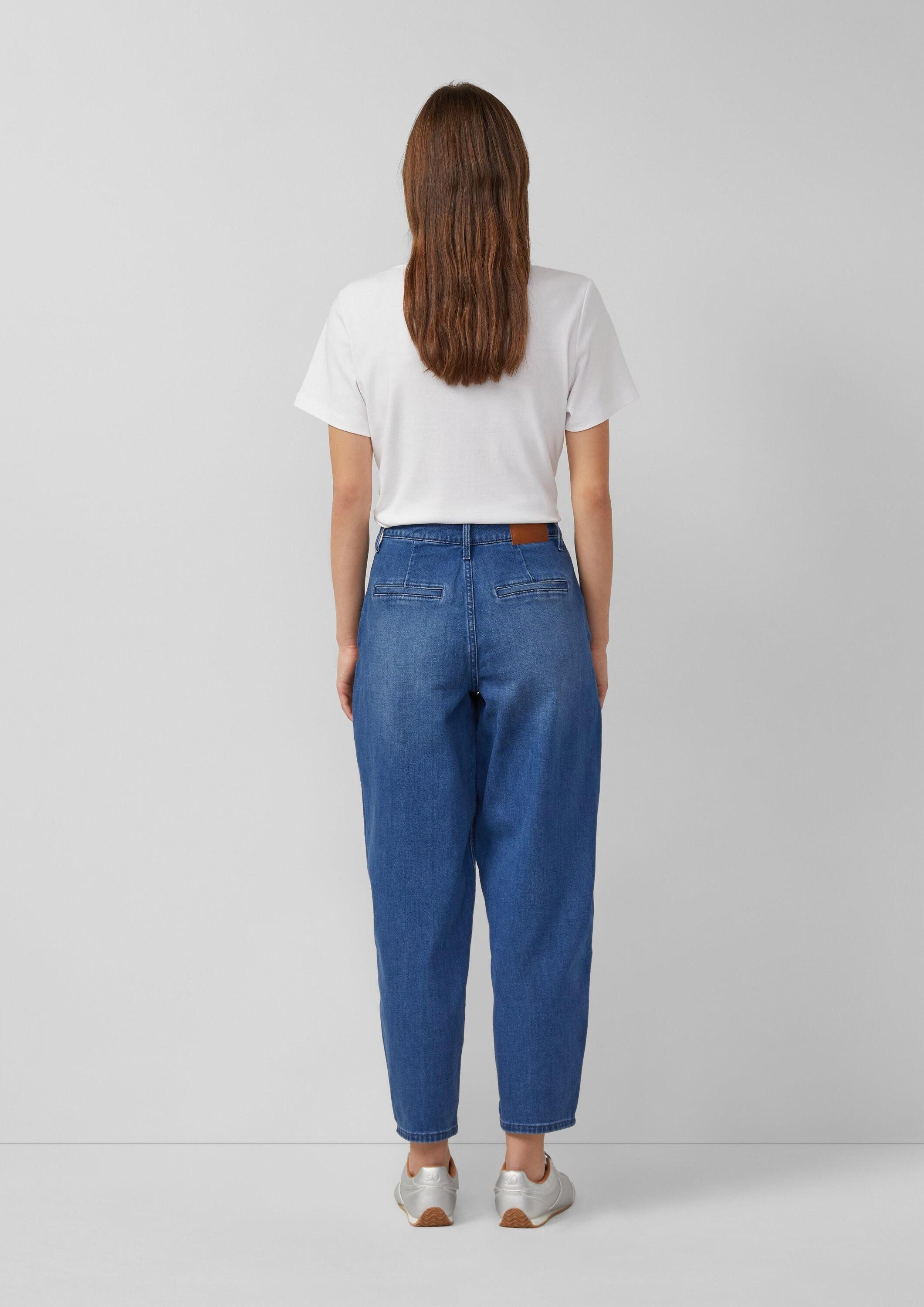 s.Oliver Weite Jeans Jeans-Hose Ankle-Jeans / Regular Fit / High Rise / Barrel Leg