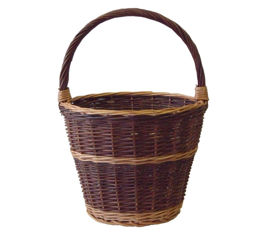 Dehner Weidenkorb Erntekorb mit Tragegriff, Ø 38 cm, Höhe 53 cm, als Erntekorb, Kaminkorb oder zur Dekoration geeignet