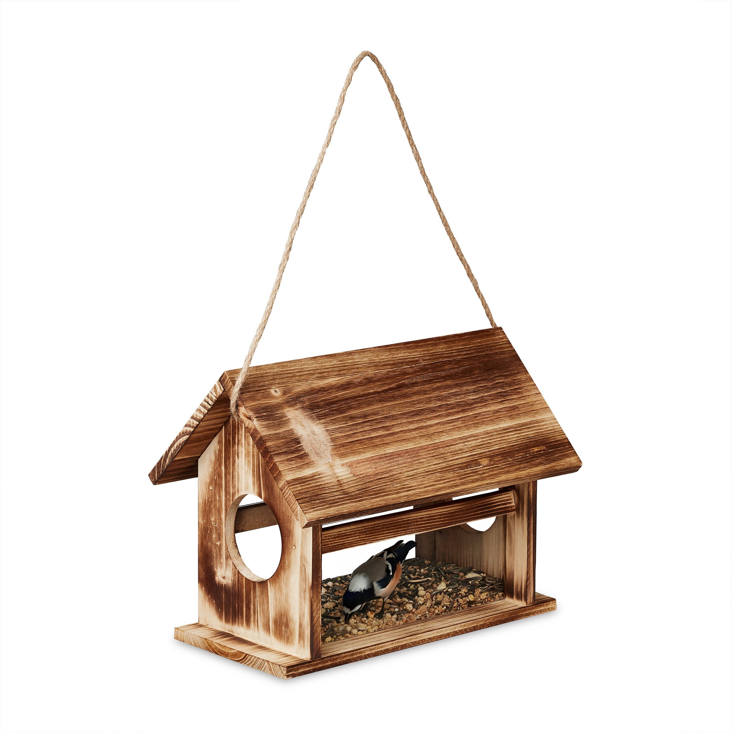 relaxdays Vogelhaus Vogelfutterhaus aus Holz günstig online kaufen
