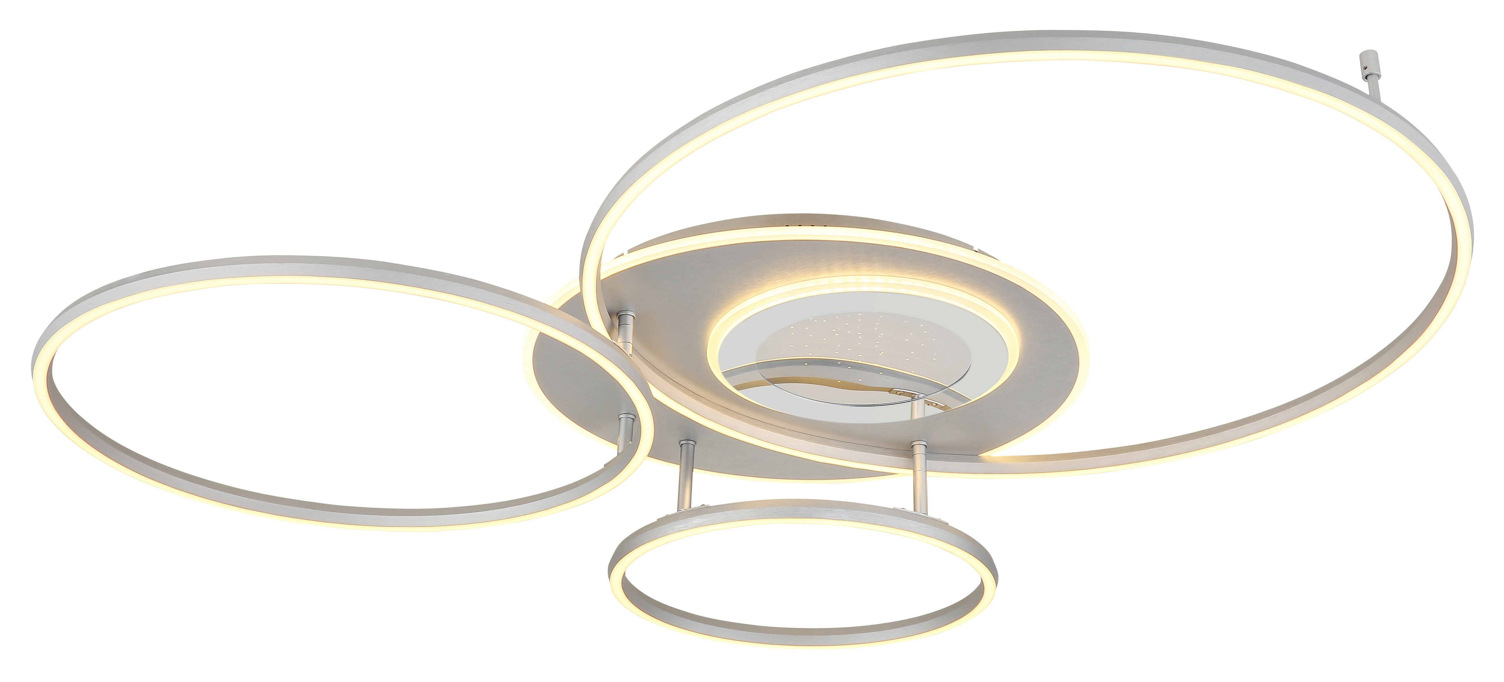 GLOBO LIGHTING Deckenleuchte JOHNSON, LED fest integriert, Smarte LED-Deckenleuchte, dimmbar, Fernbedienung, flexibel