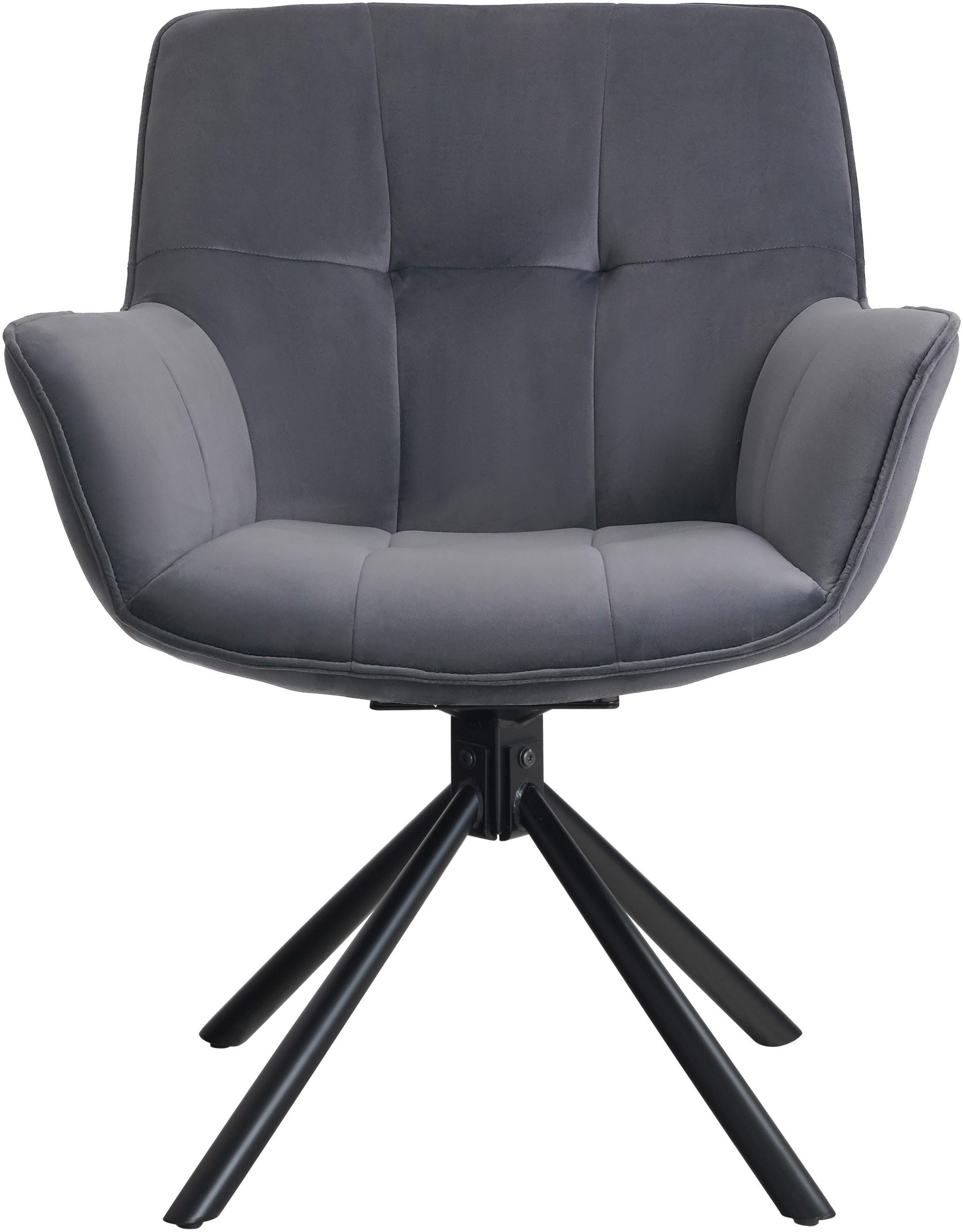 OTTO home Drehstuhl Lika, 2er Set, 360 Grad Drehfunktion, Samtpolsterung
