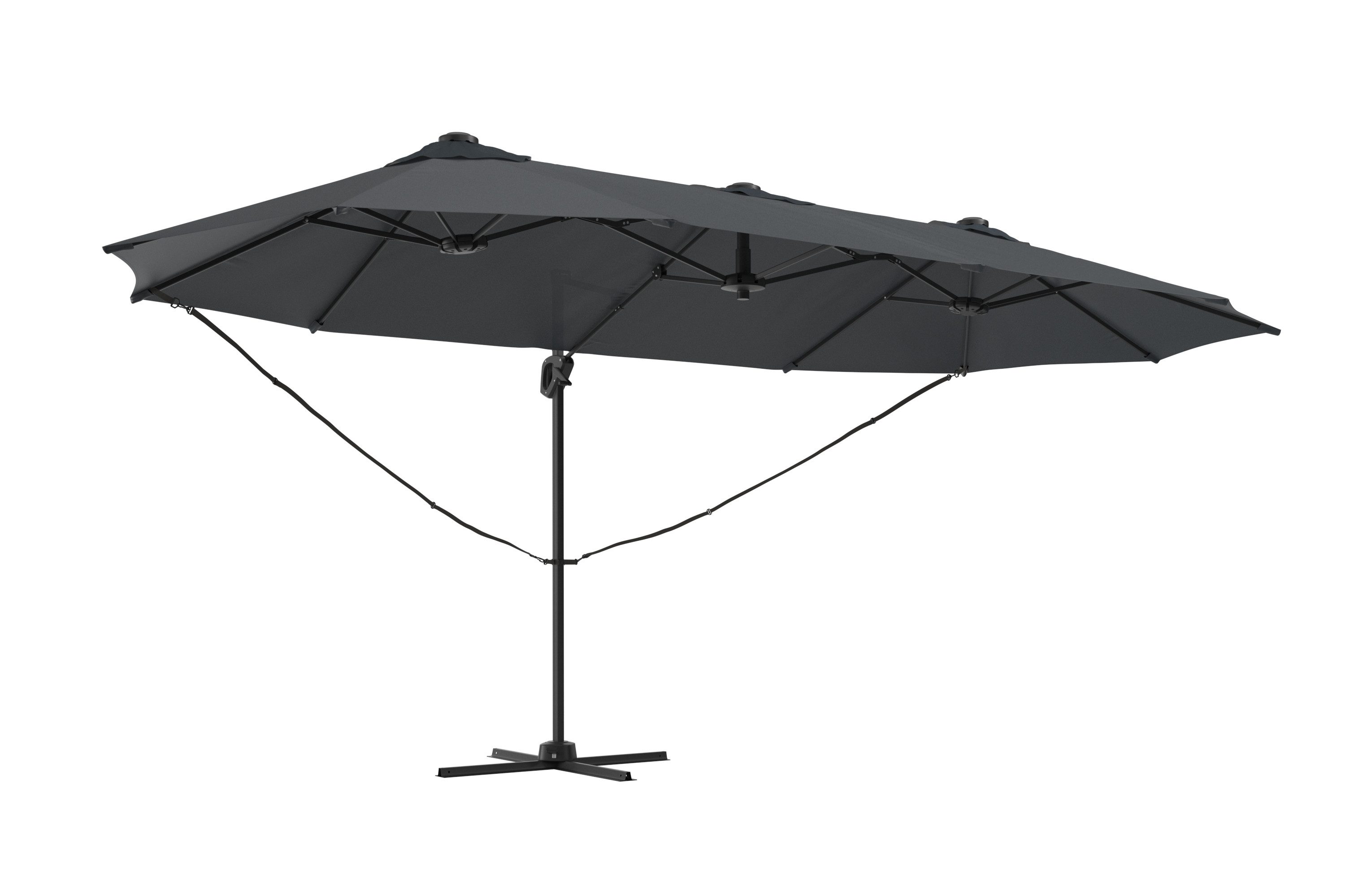 KONIFERA Ampelschirm »Elba« Twin in anthrazit oder creme erhältlich, LxB: 2 günstig online kaufen