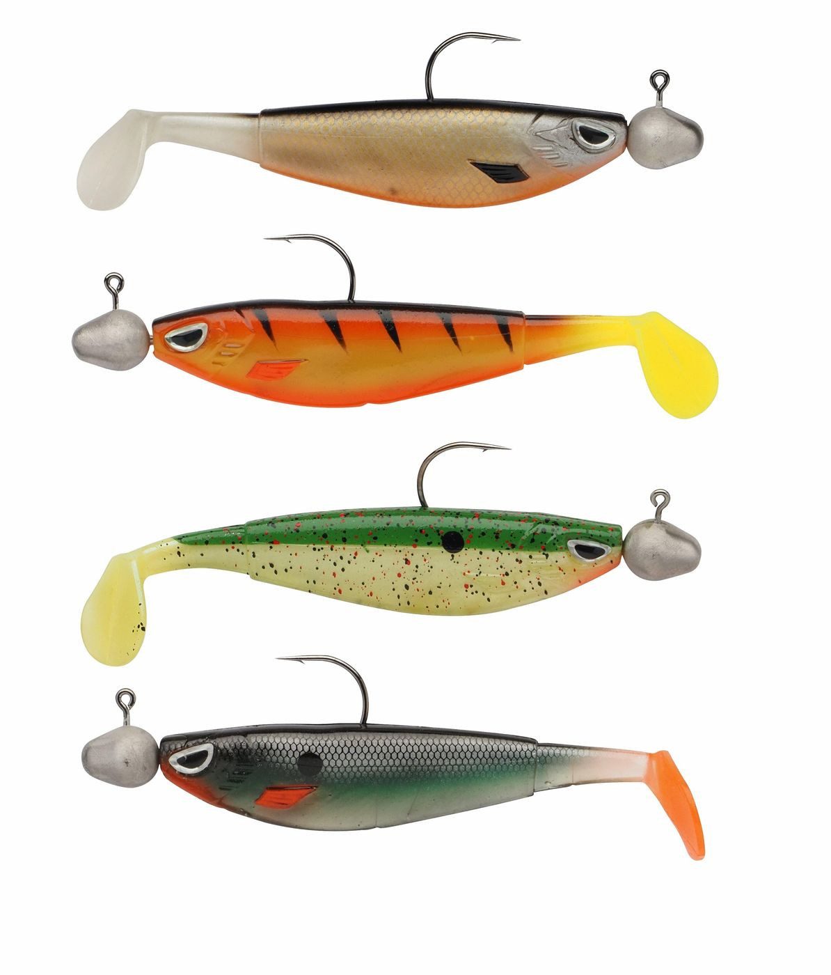 Kunstköder Berkley Sick Flanker 10cm pre-rigged - 4 montierte Gummifische im Set