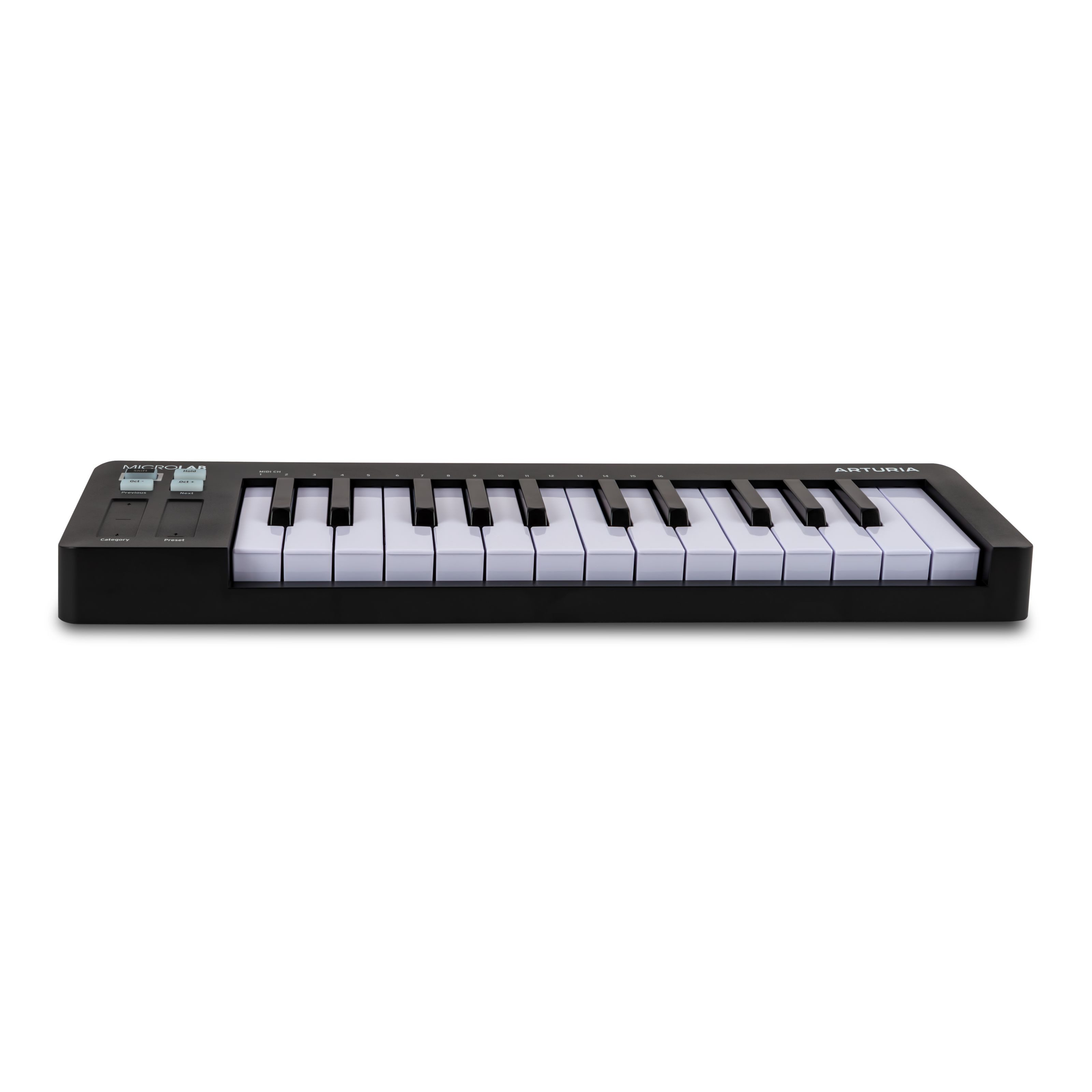 Arturia Masterkeyboard (Masterkeyboards, MIDI-Keyboard mini), MicroLab Mk3 Black - Midi Keyboard