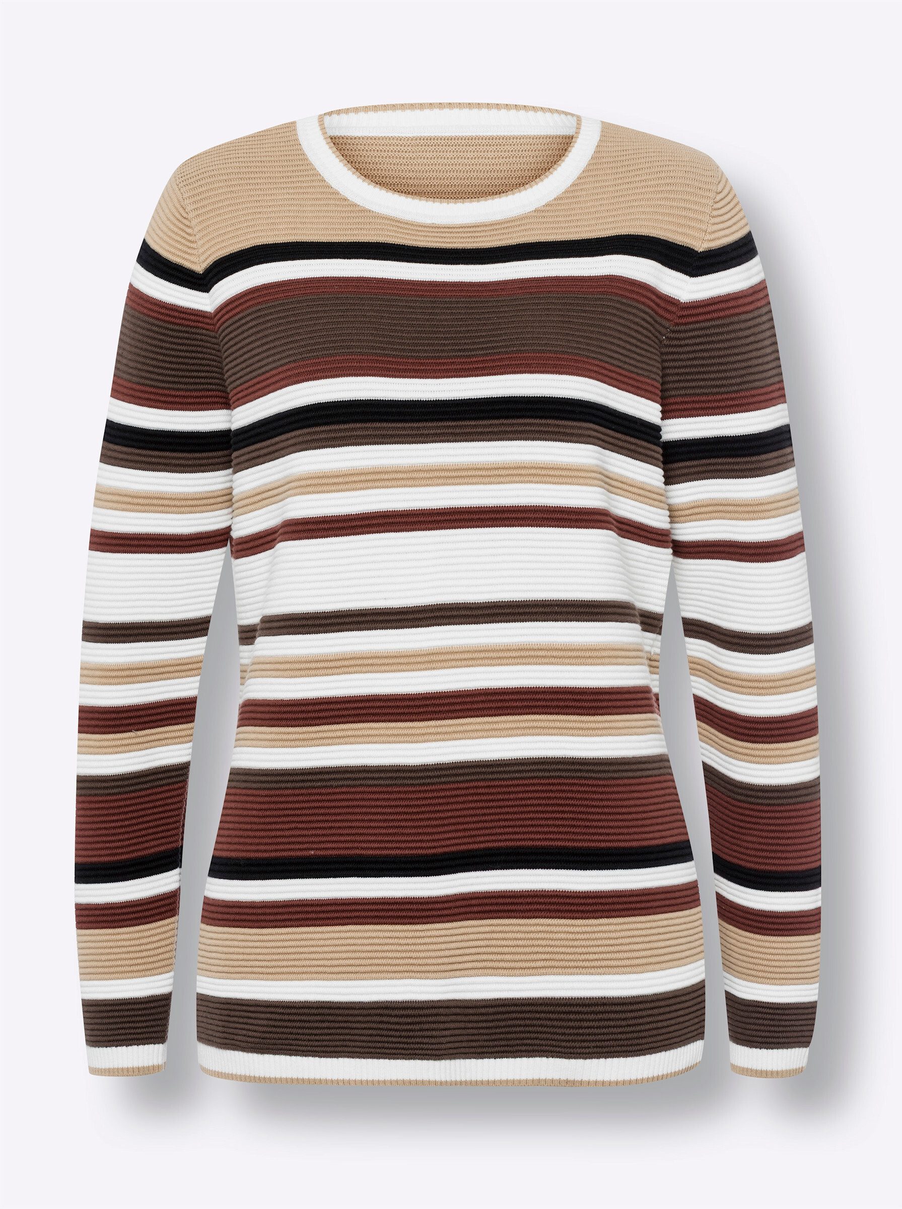 Sieh an! Strickpullover Rundhals-Pullover Langarm
