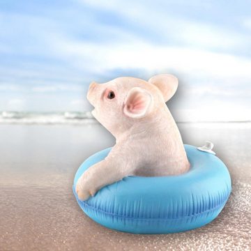AM Design Dekofigur AM-Design Schwein im Schwimmring ca 18 cm H