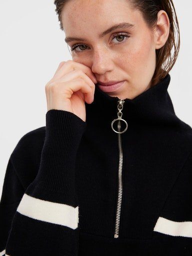 Vero Moda Troyer VMSABA STRIPE LS HIGHNECK BLOUSE GA NOOS