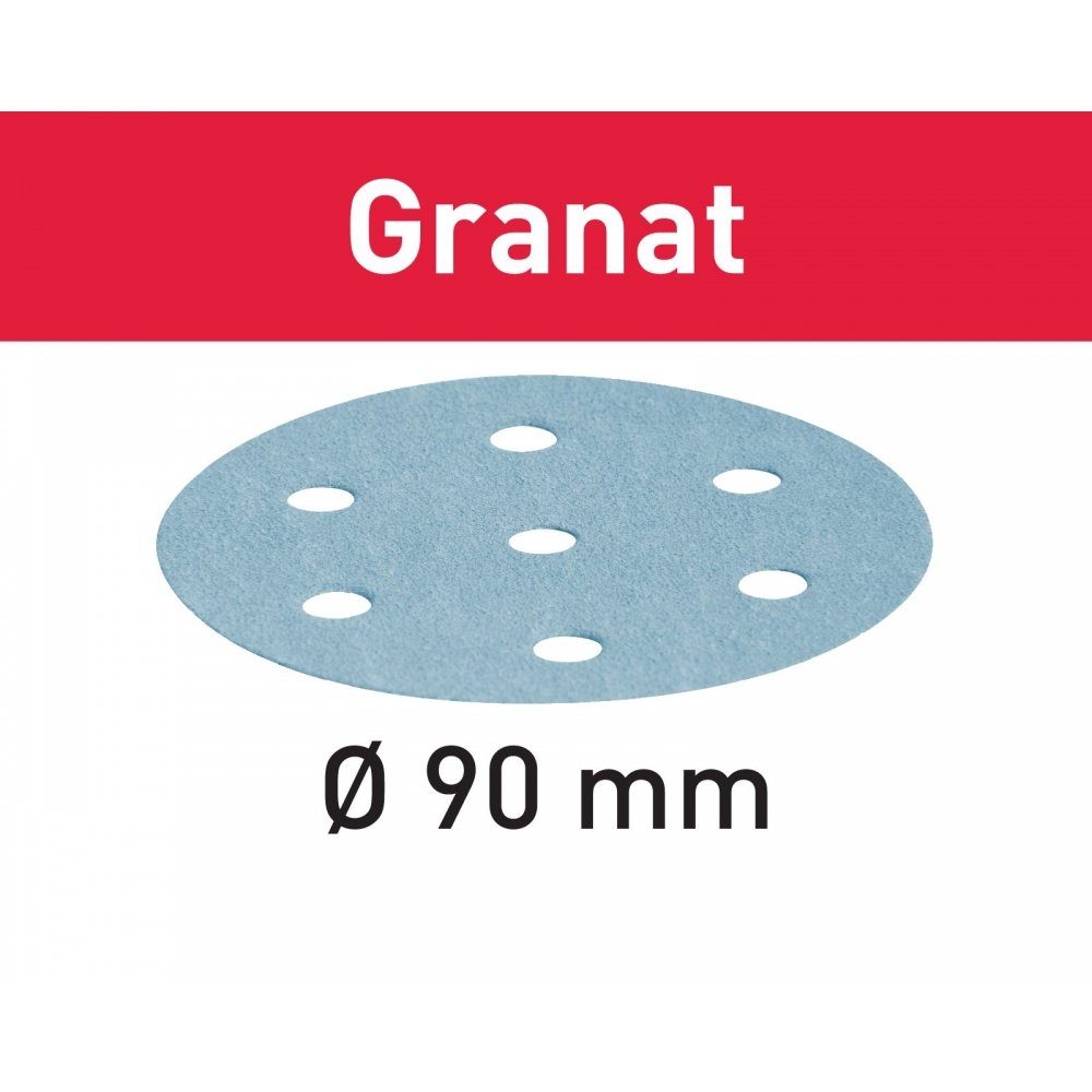 FESTOOL Schleifscheibe Schleifscheibe STF D90/6 P80 GR/50 Granat (497365), 50 Stück