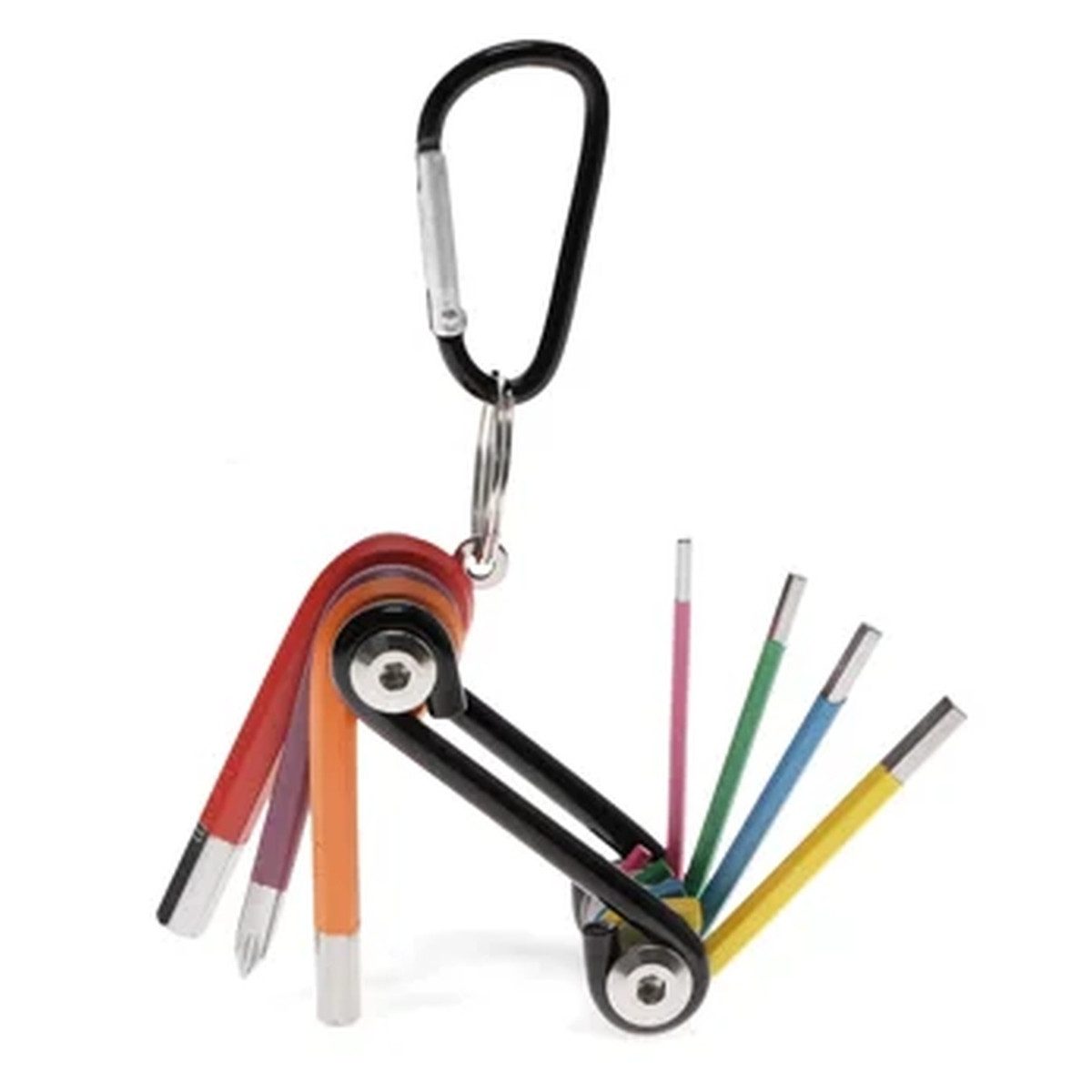 Rex London Innensechskantschlüssel 7-in-1 Sechskantschlüssel-Multitool mit Karabiner & Schlüsselring