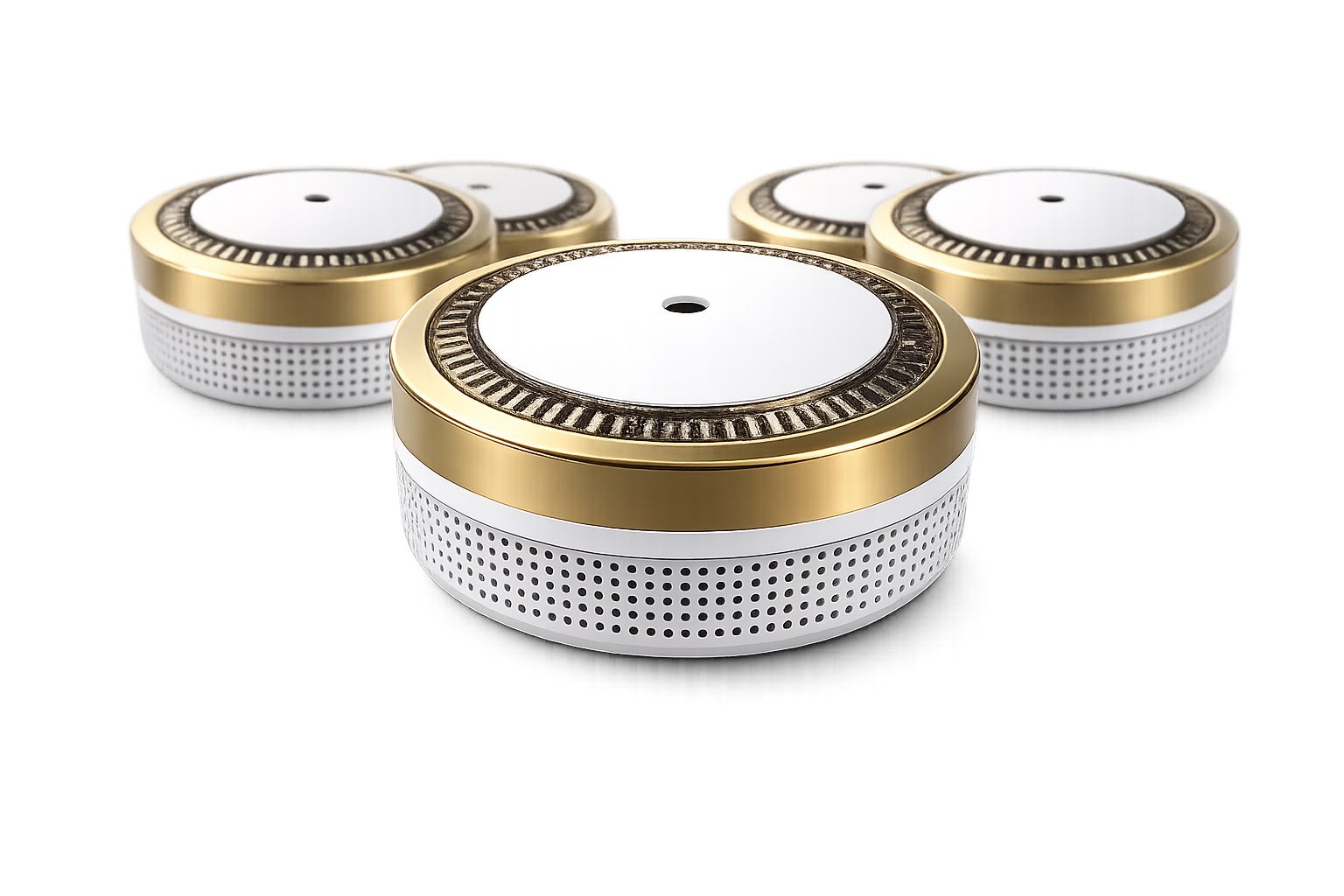 NEMAXX M1-Mini Rauchwarnmelder/Rauchmelder Ø71,6mm, Rauchmelder (Photoelektrisch, LED-Status, Prüftaste, Batteriewarnung pausierbar)